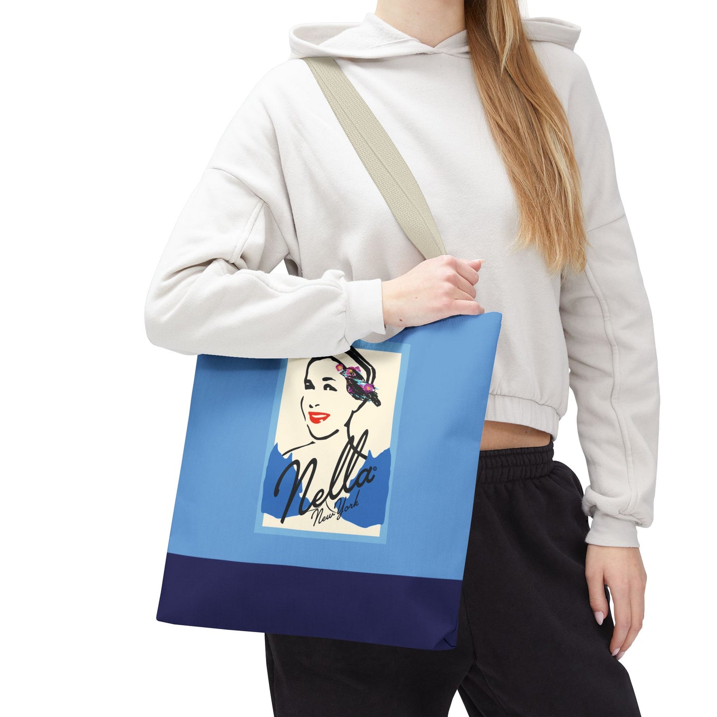 NELLA POSTCARD Retro Tote Bag - Blues