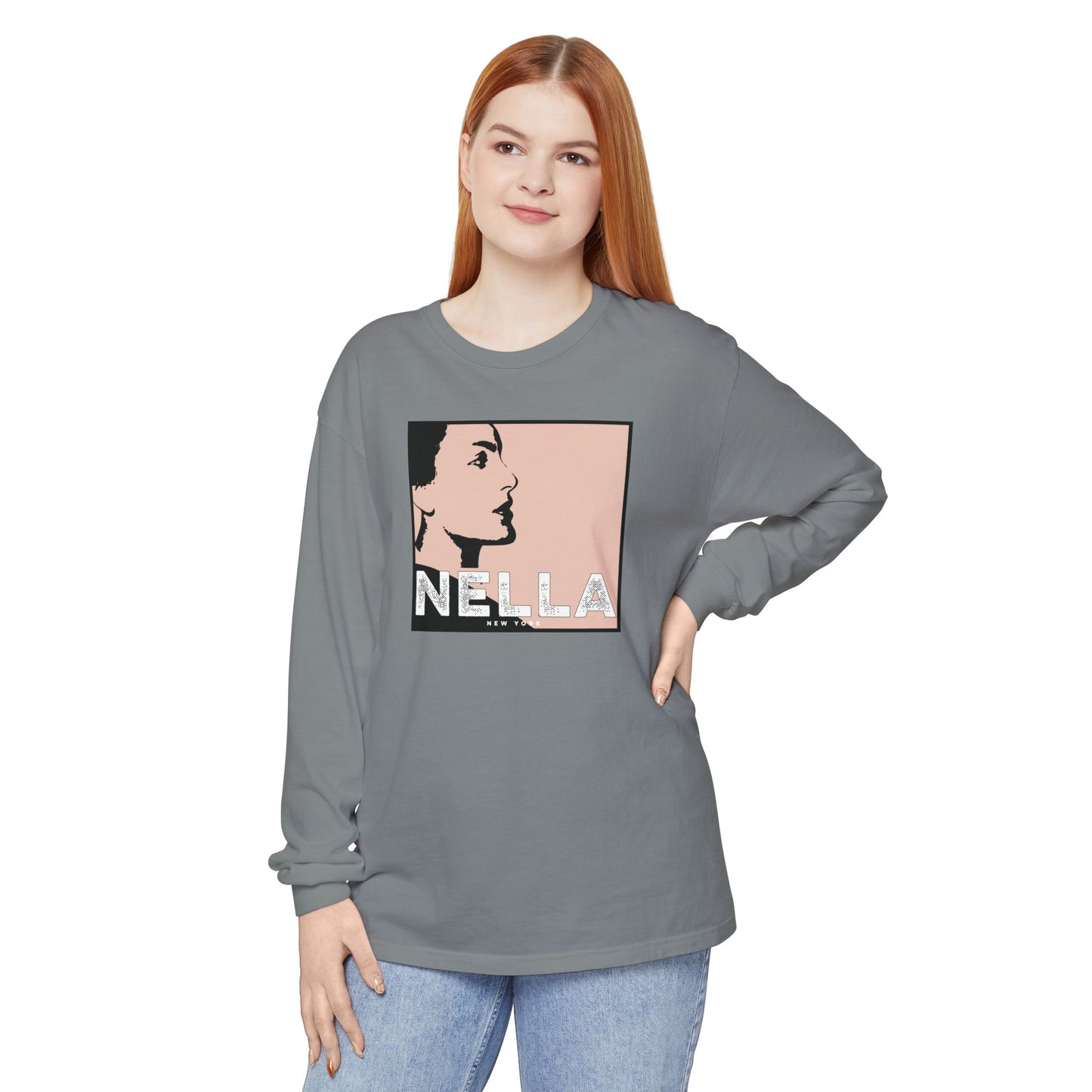 SWEET NELLA  Unisex Garment-dyed Long Sleeve T-Shirt