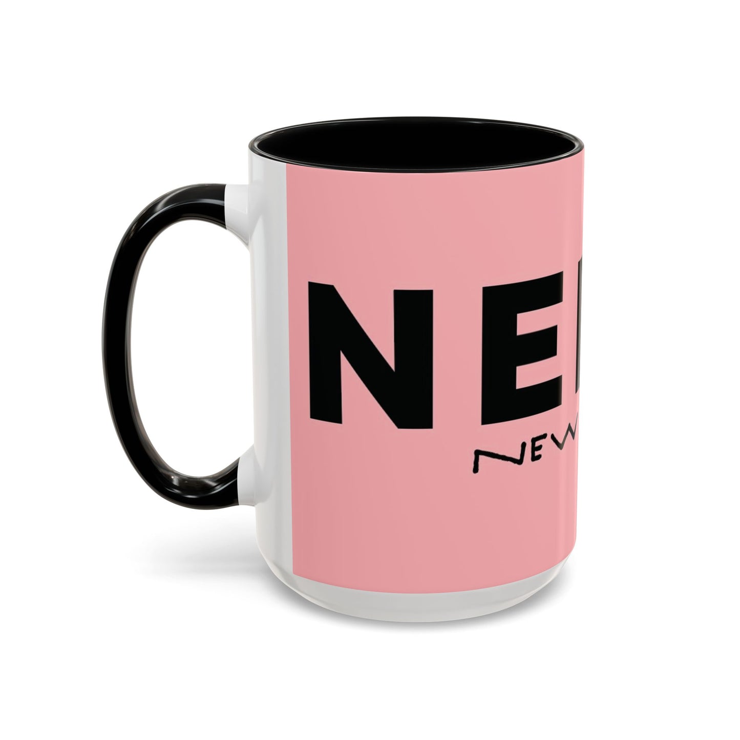 Mug - Artisanal Pink Coffee/Tea Mug with Bold Graphic Print - Gift Idea