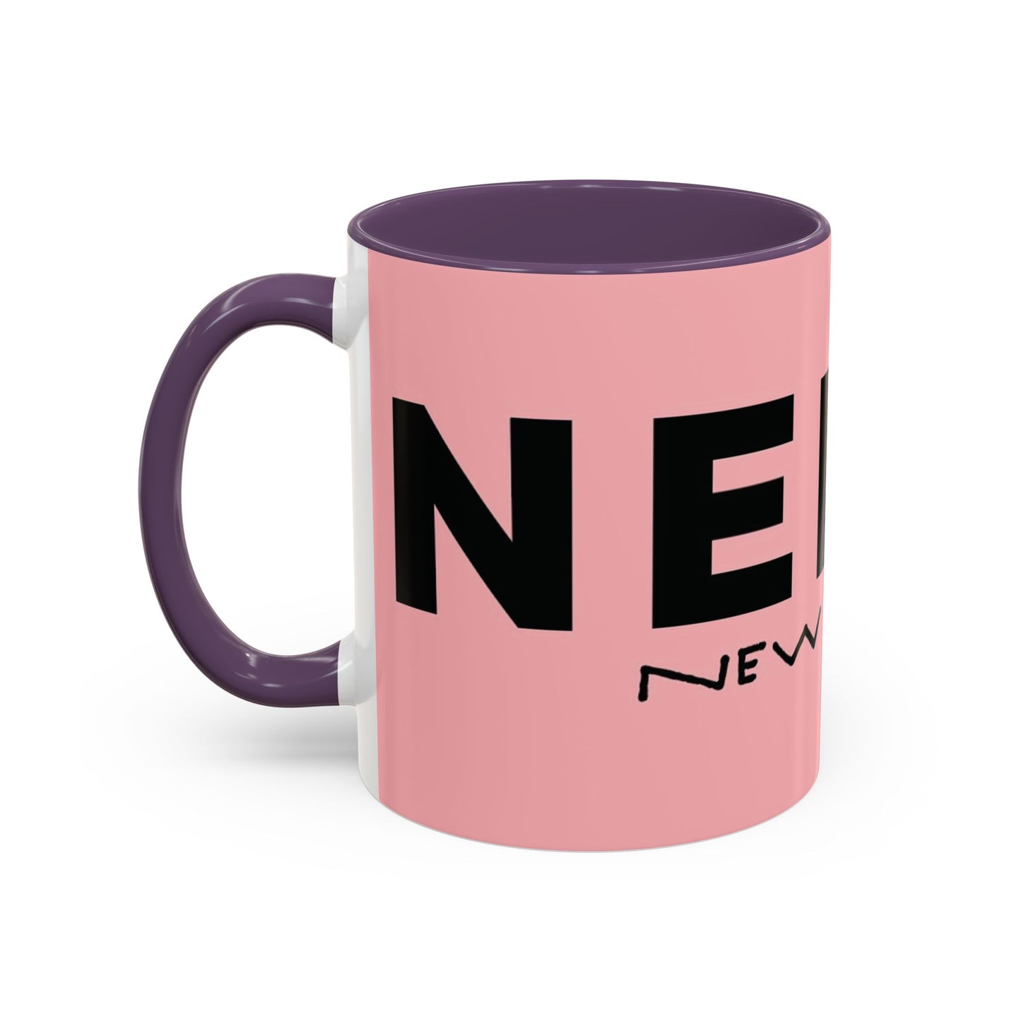 Mug - Artisanal Pink Coffee/Tea Mug with Bold Graphic Print - Gift Idea