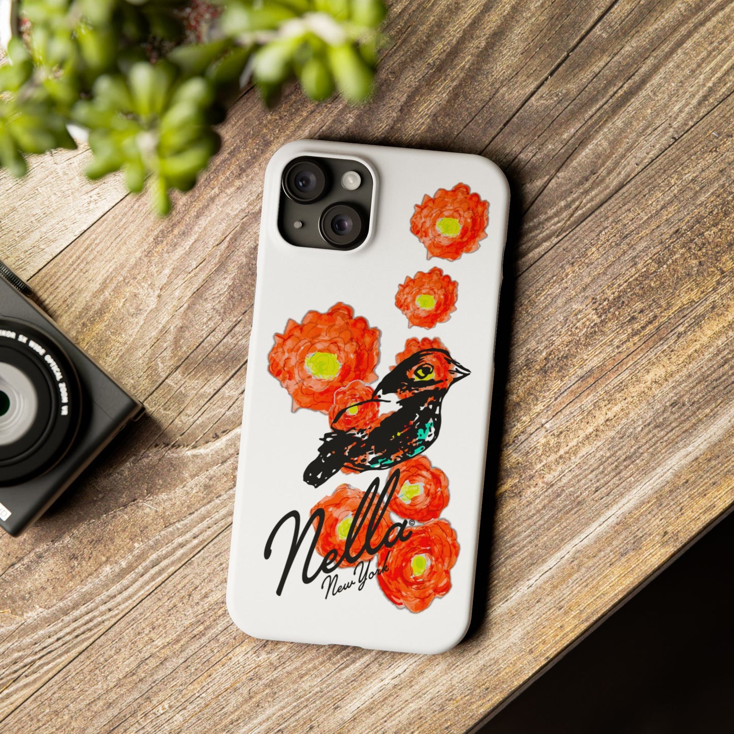Slim Phone Cases with Floral Bird Design | Cute Phone Cover, Nature Lover Gift, Trendy Accessory for Women, Stylish Mobile Case, Nella [...]