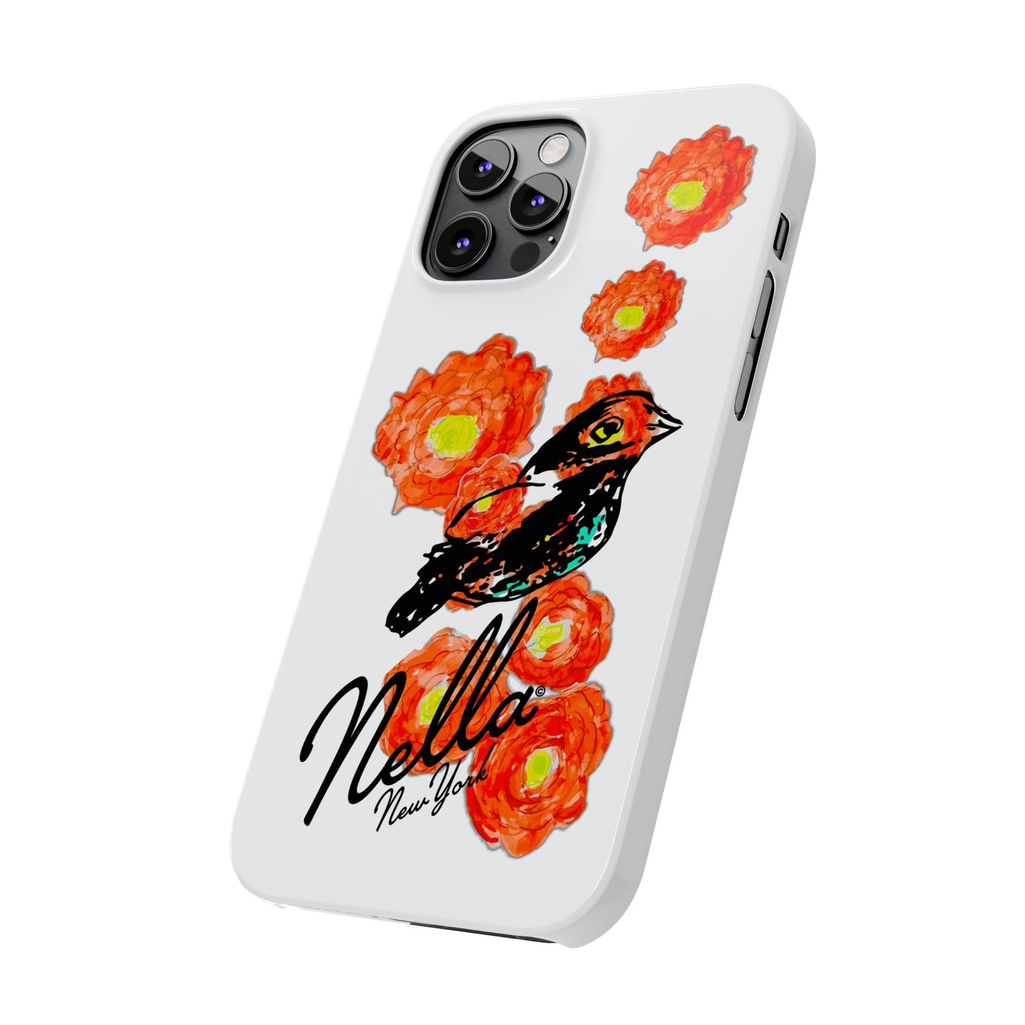 Slim Phone Cases with Floral Bird Design | Cute Phone Cover, Nature Lover Gift, Trendy Accessory for Women, Stylish Mobile Case, Nella [...]