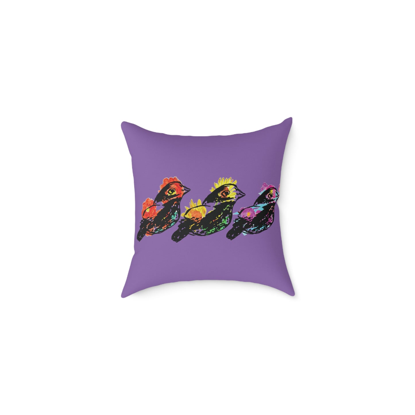 Colorful Bird Design Pillow, Vibrant Home Decor, Throw Pillow, Gift for Nature Lovers, Pillow for Living Room, Colorful Cushion
