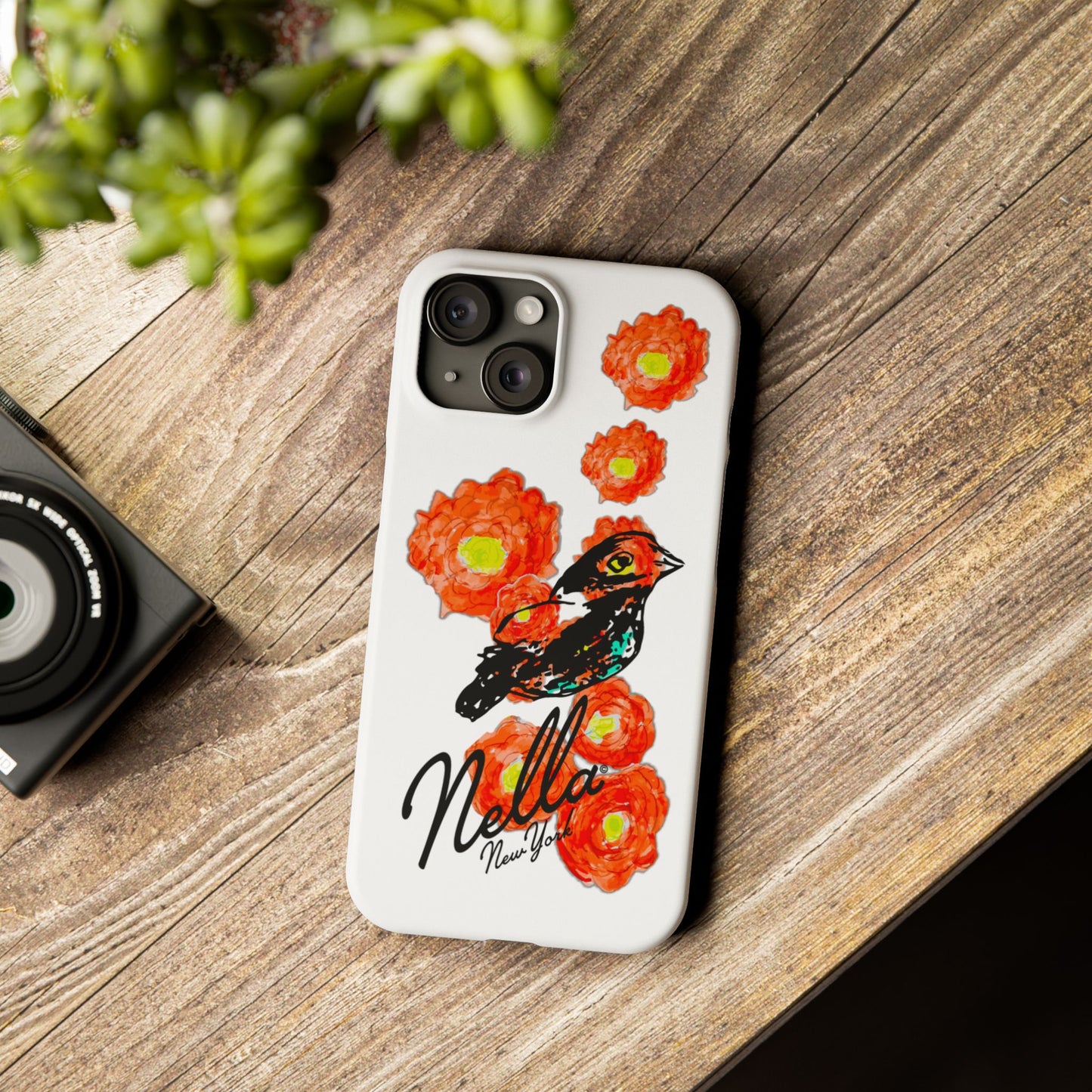 Slim Phone Cases with Floral Bird Design | Cute Phone Cover, Nature Lover Gift, Trendy Accessory for Women, Stylish Mobile Case, Nella [...]