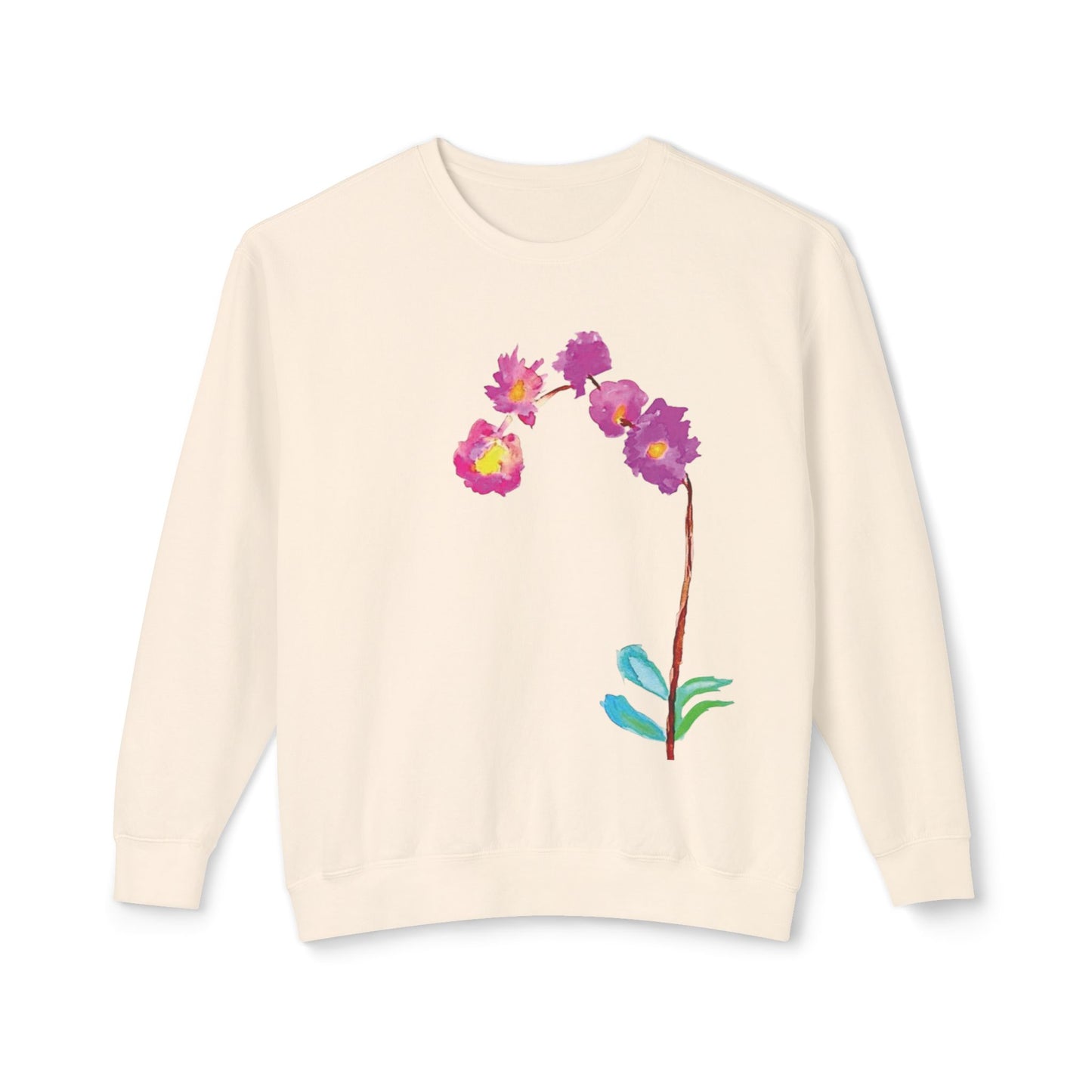 NELLA's ORCHID Art Crewneck Sweatshirt - Bold Statement for Indie Sleaze Style
