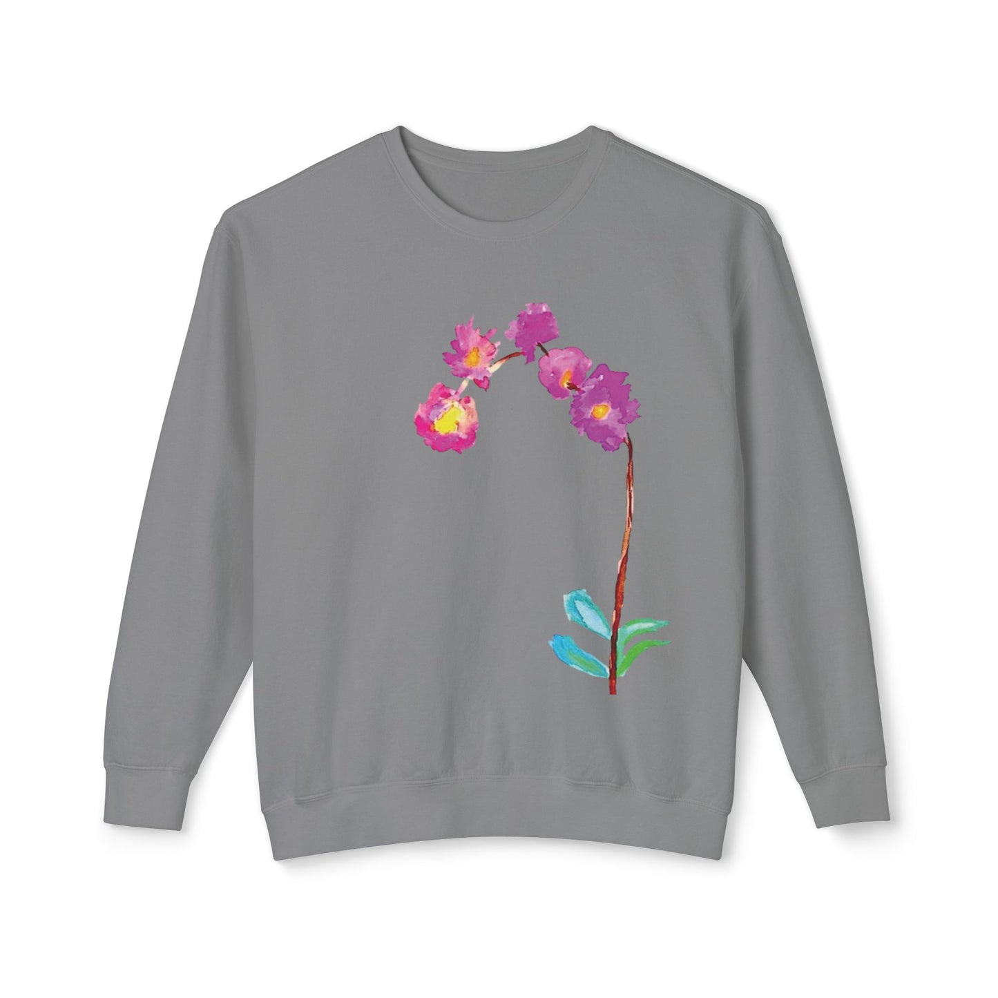 NELLA's ORCHID Art Crewneck Sweatshirt - Bold Statement for Indie Sleaze Style