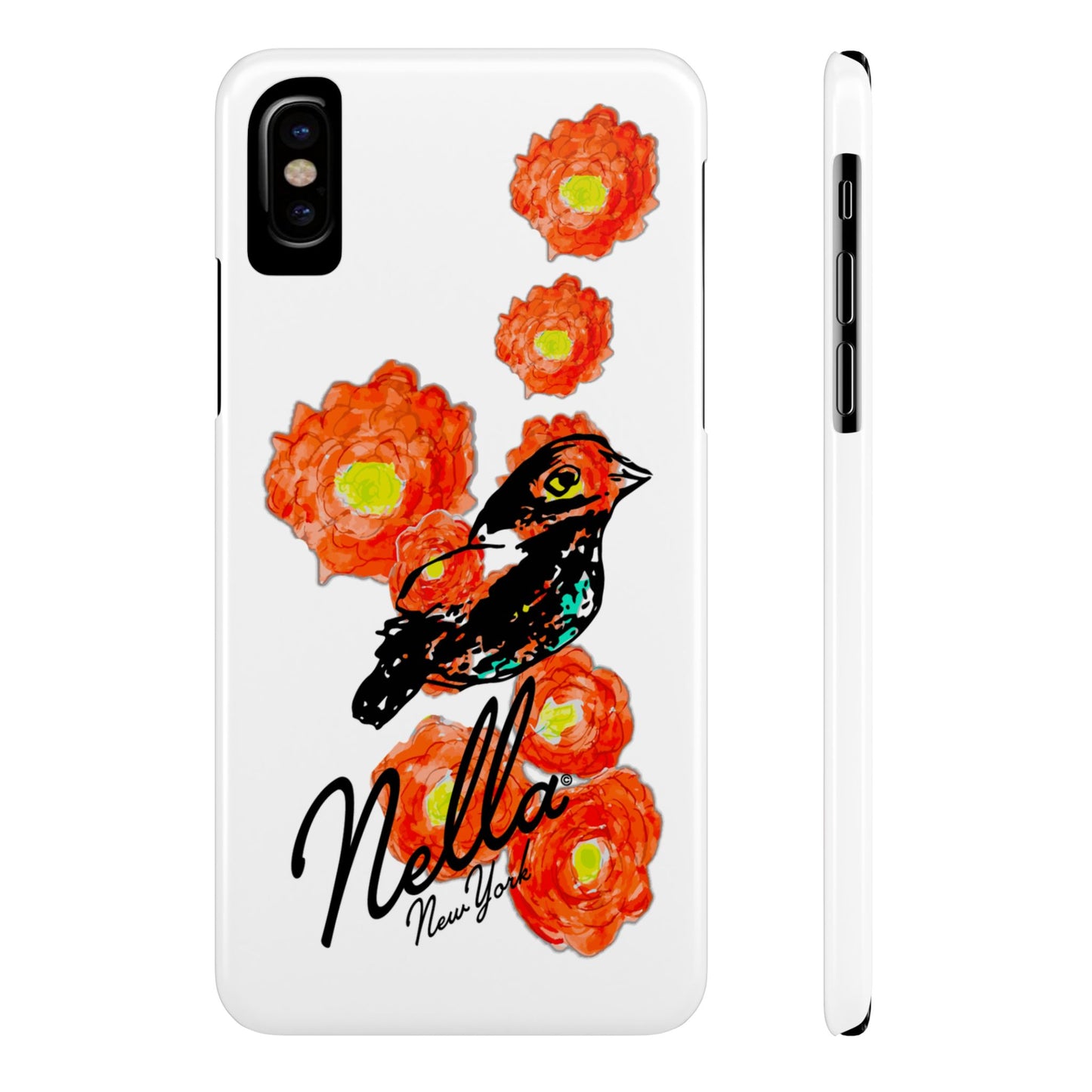 Slim Phone Cases with Floral Bird Design | Cute Phone Cover, Nature Lover Gift, Trendy Accessory for Women, Stylish Mobile Case, Nella [...]