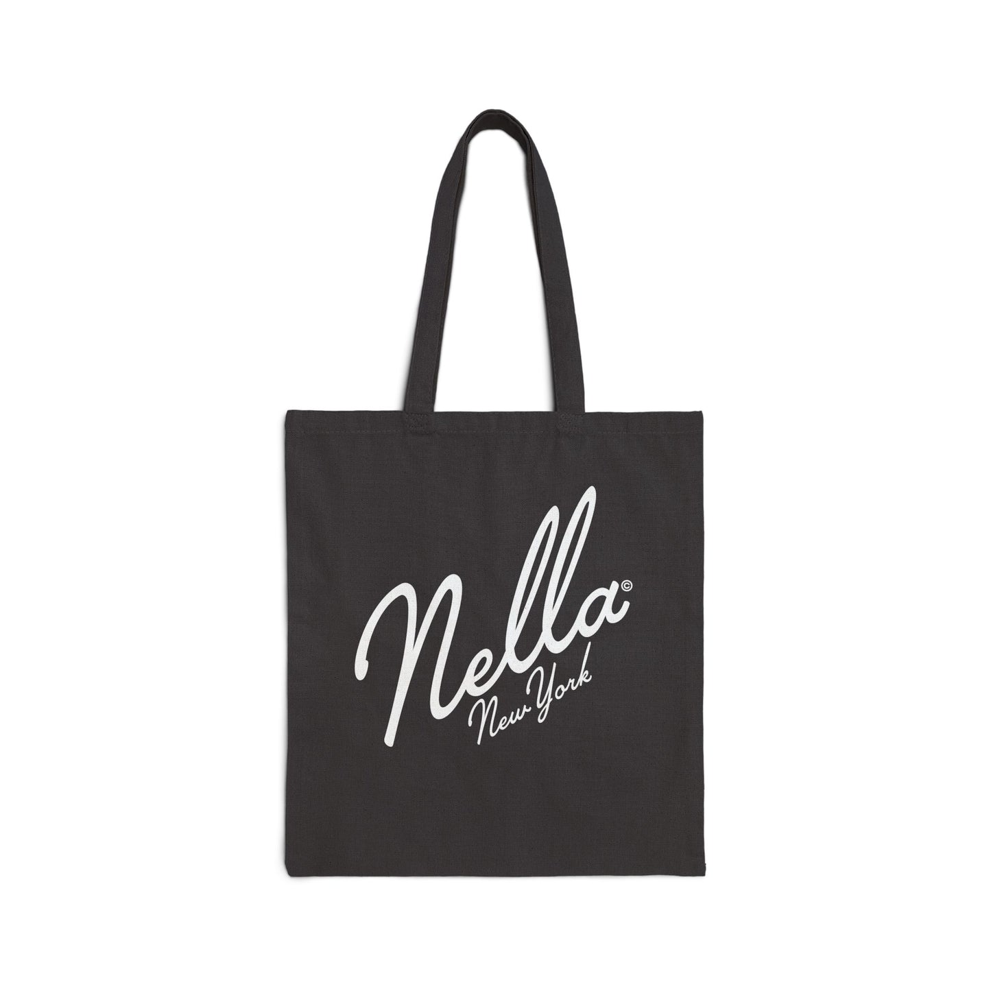 NELLA "SCRIPT BAG" Cotton Canvas Tote Bag