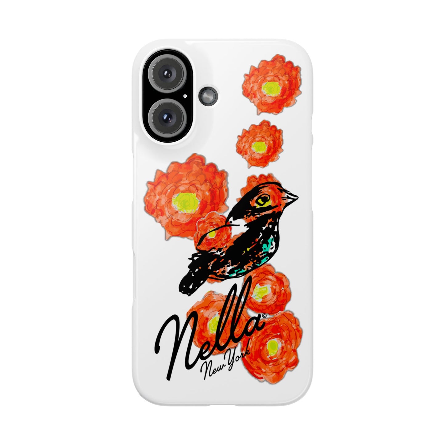 Slim Phone Cases with Floral Bird Design | Cute Phone Cover, Nature Lover Gift, Trendy Accessory for Women, Stylish Mobile Case, Nella [...]