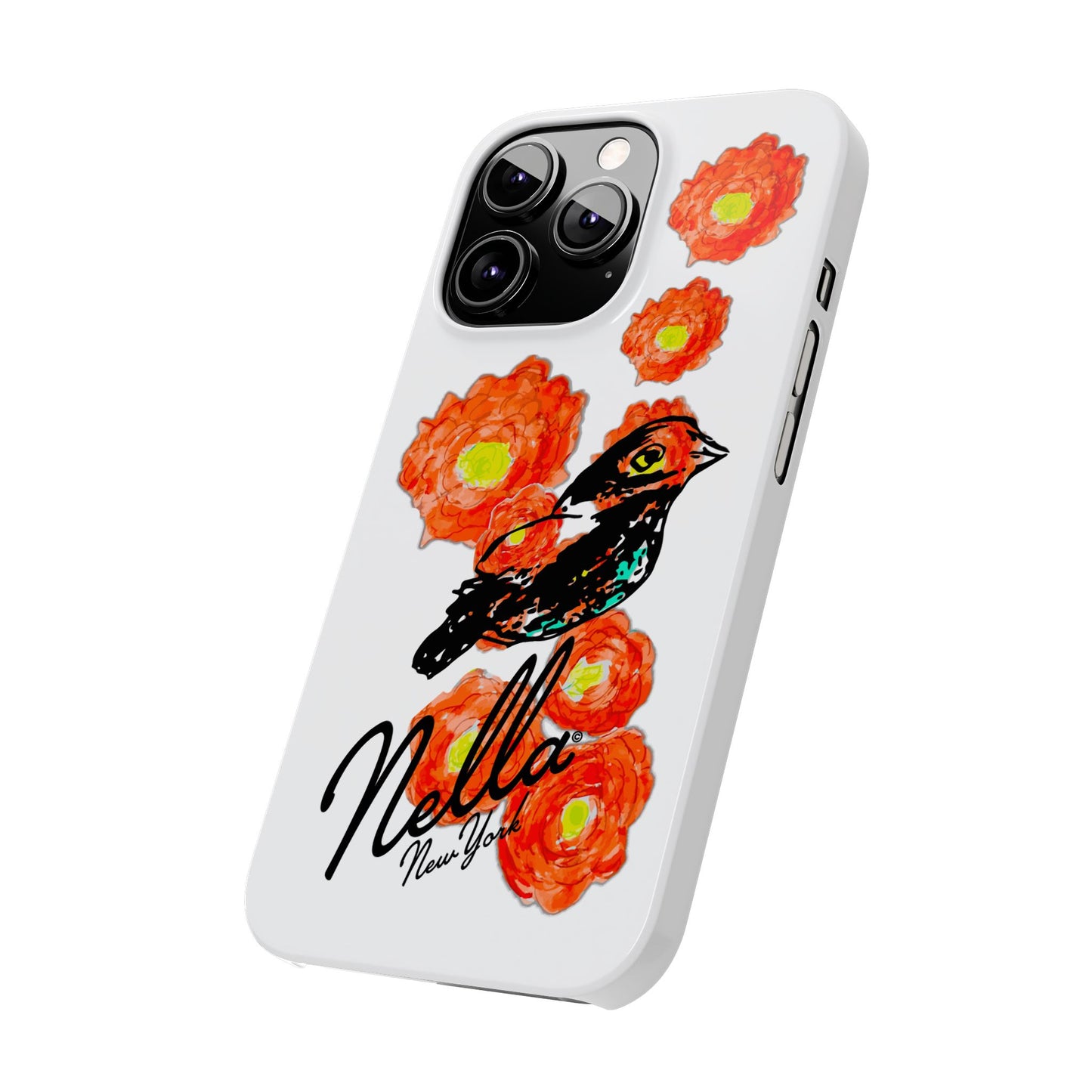 Slim Phone Cases with Floral Bird Design | Cute Phone Cover, Nature Lover Gift, Trendy Accessory for Women, Stylish Mobile Case, Nella [...]