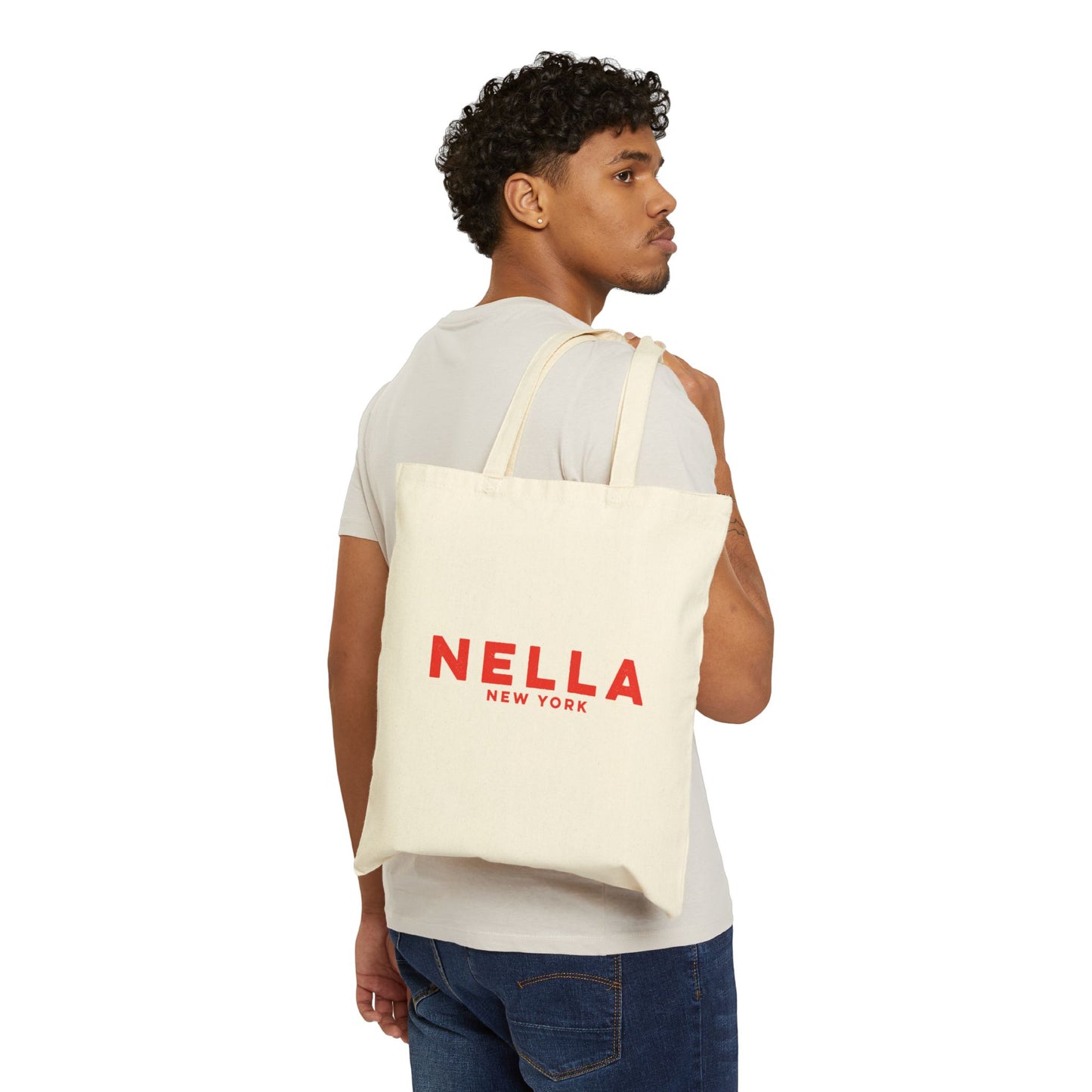 Floral Cotton Canvas Tote Bag - Stylish & Eco-Friendly Shopping Bag