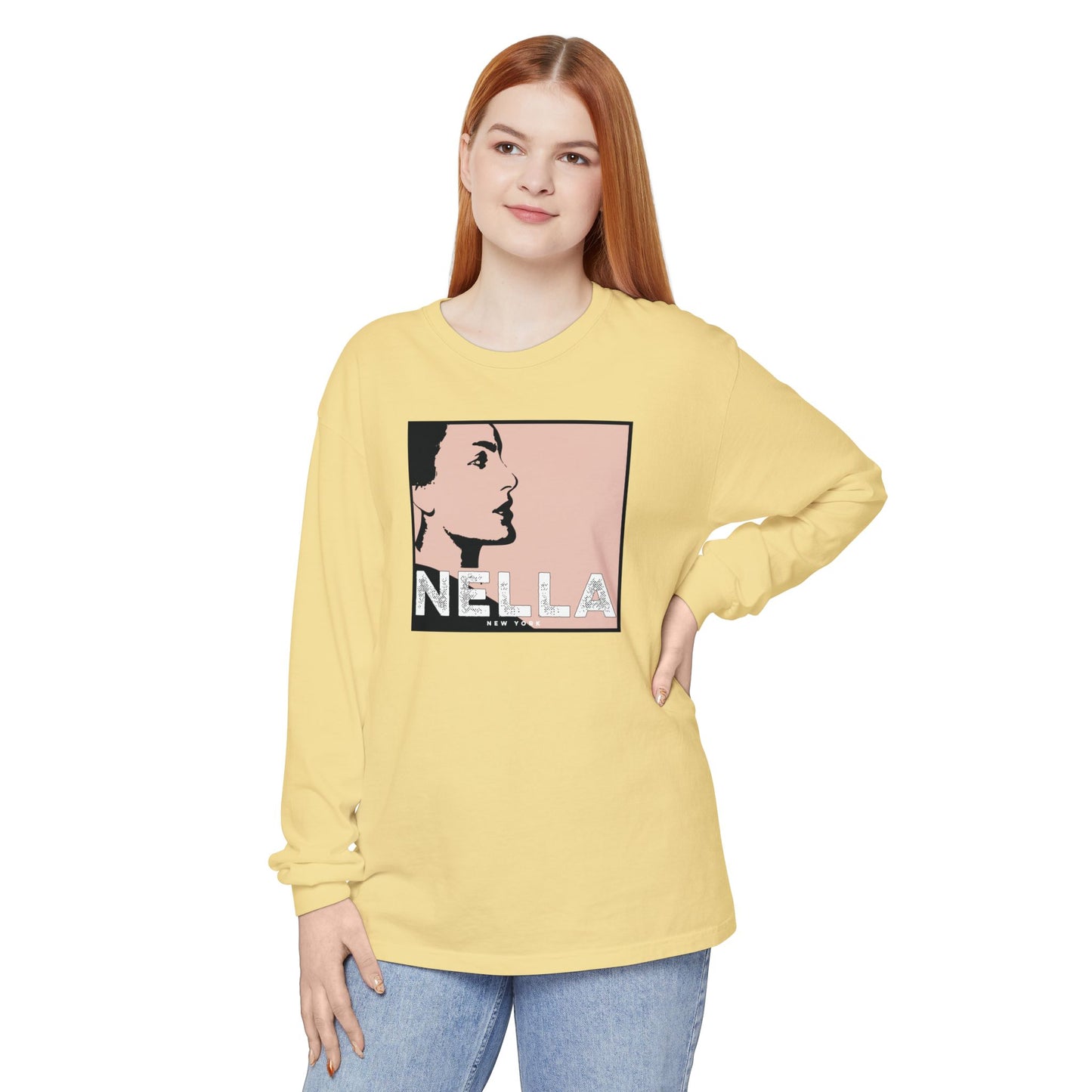 SWEET NELLA  Unisex Garment-dyed Long Sleeve T-Shirt
