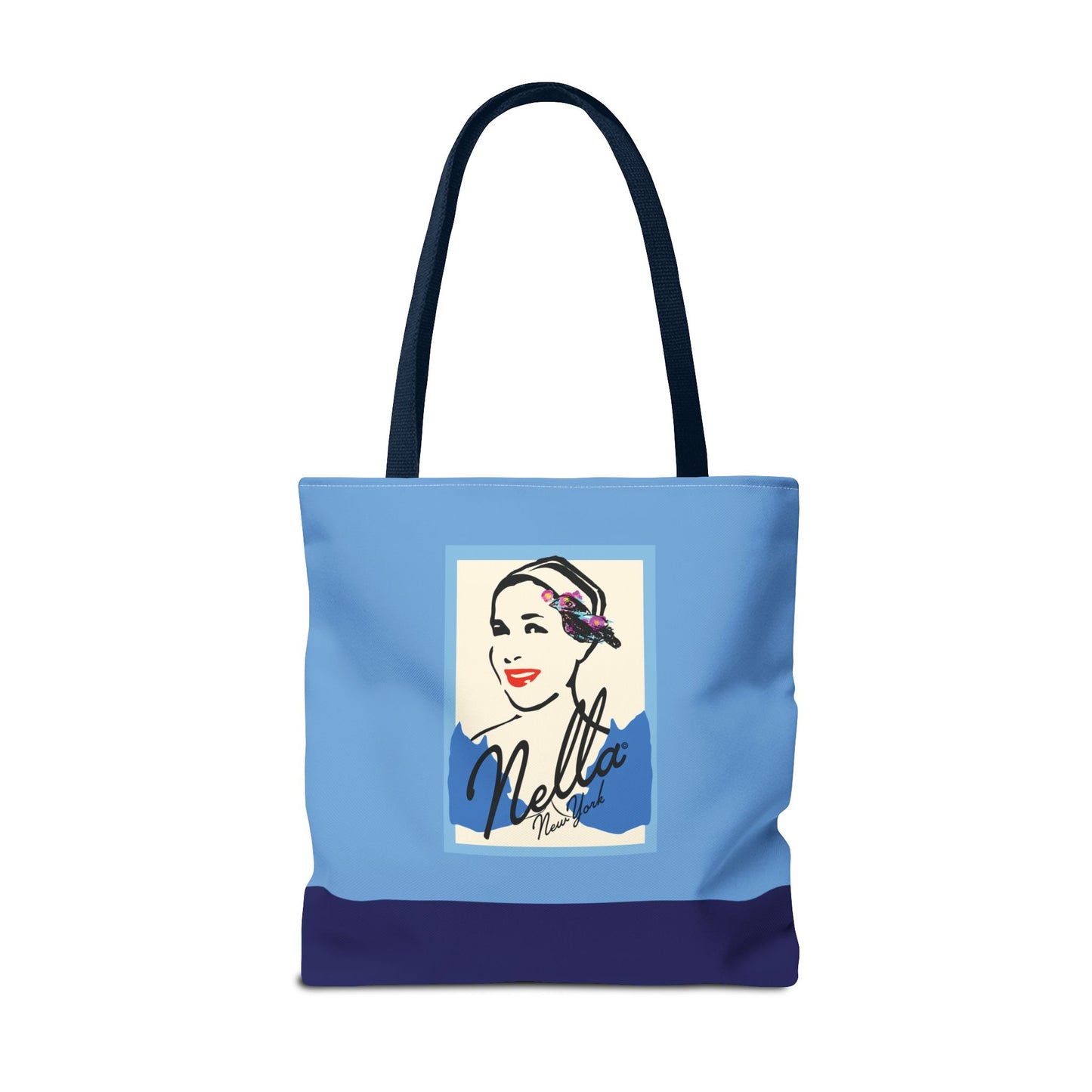 NELLA POSTCARD Retro Tote Bag - Blues