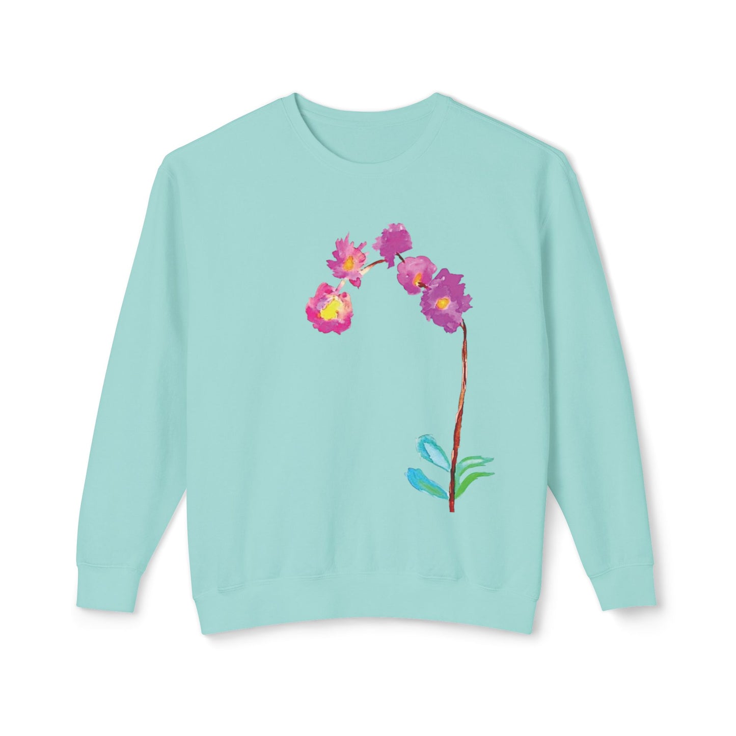 NELLA's ORCHID Art Crewneck Sweatshirt - Bold Statement for Indie Sleaze Style