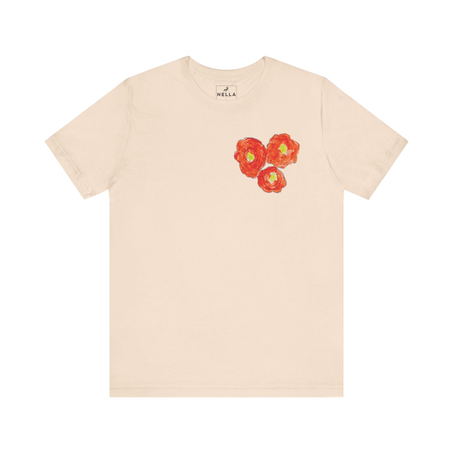 POPPY Unisex Jersey Short Sleeve Tee - Hart Flower print