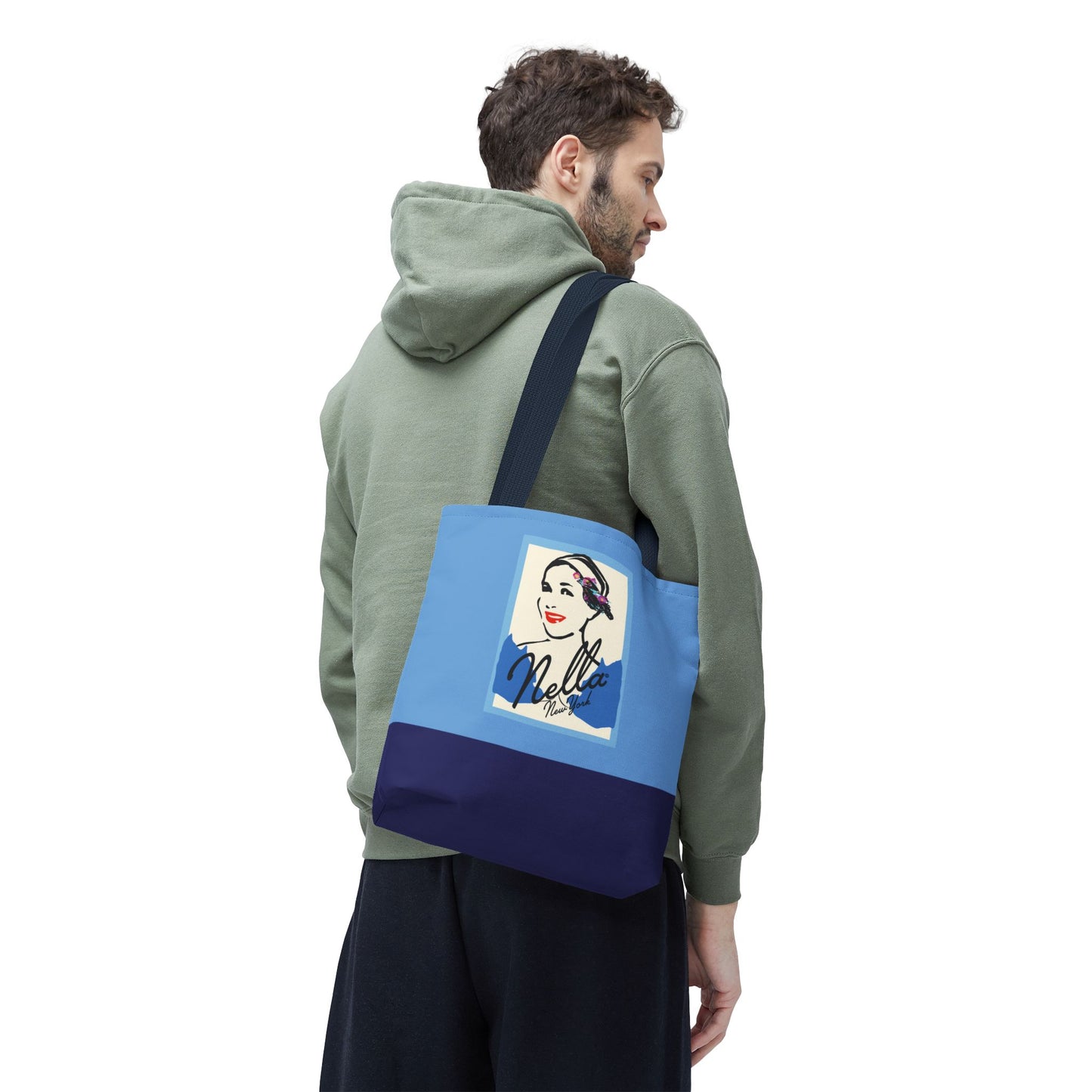 NELLA POSTCARD Retro Tote Bag - Blues