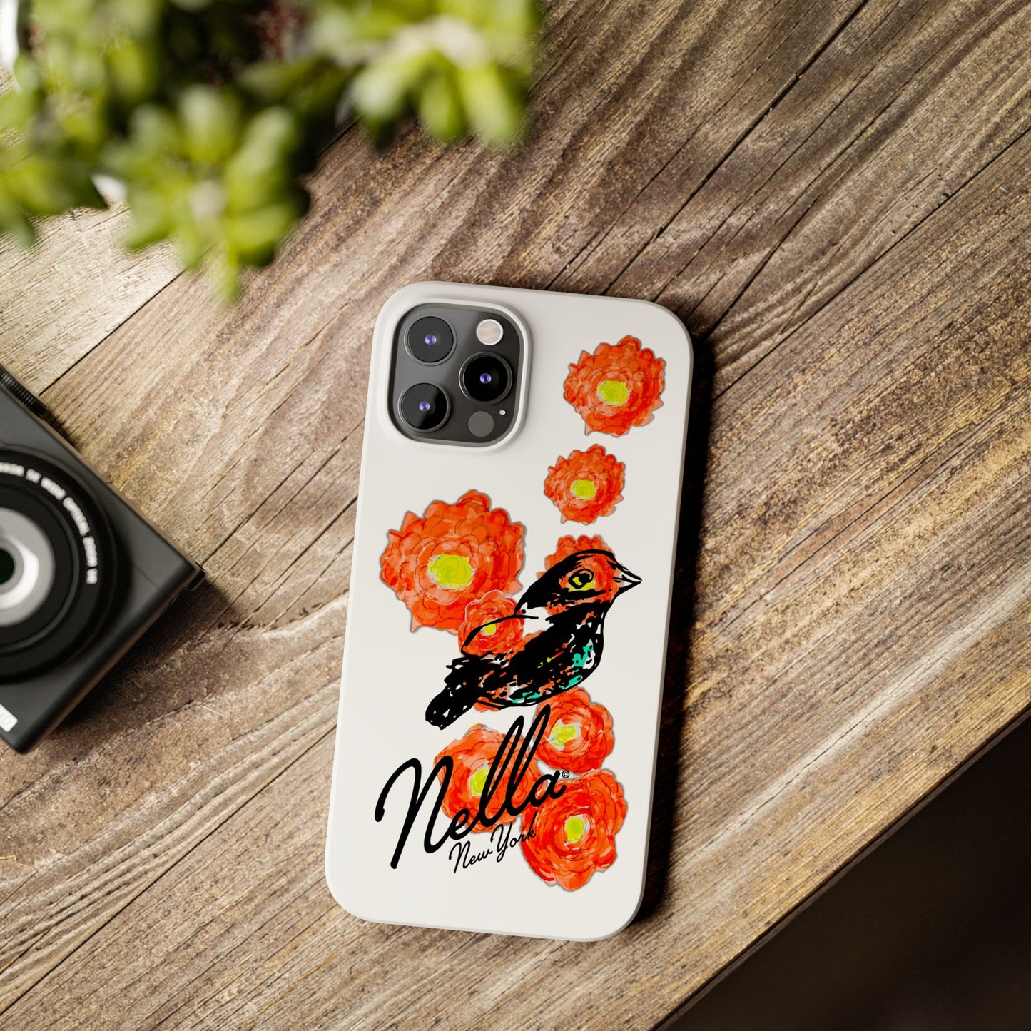 Slim Phone Cases with Floral Bird Design | Cute Phone Cover, Nature Lover Gift, Trendy Accessory for Women, Stylish Mobile Case, Nella [...]