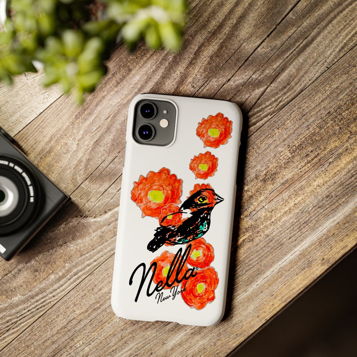 Slim Phone Cases with Floral Bird Design | Cute Phone Cover, Nature Lover Gift, Trendy Accessory for Women, Stylish Mobile Case, Nella [...]