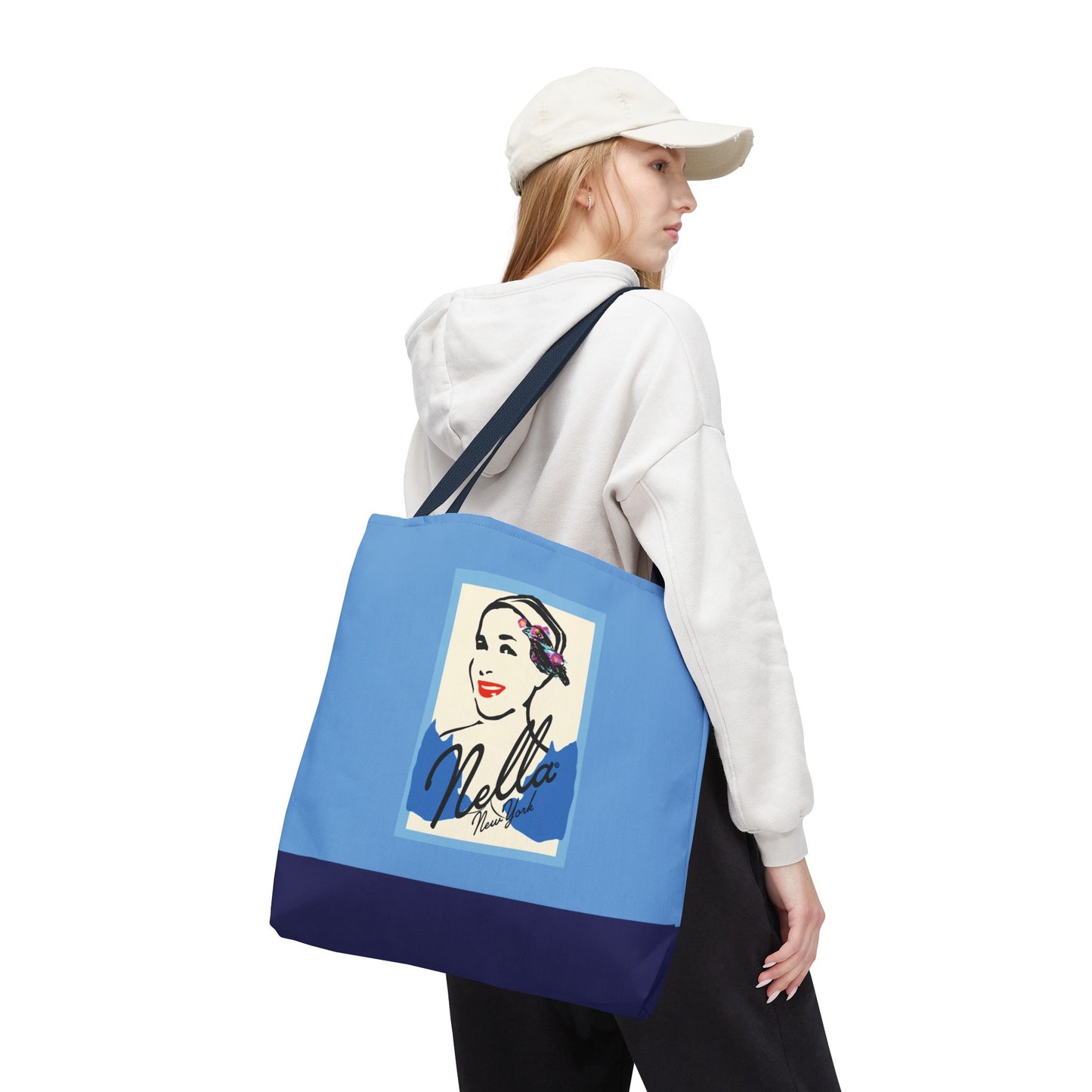 NELLA POSTCARD Retro Tote Bag - Blues