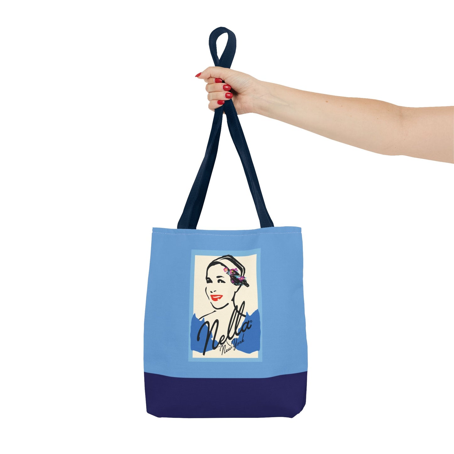 NELLA POSTCARD Retro Tote Bag - Blues