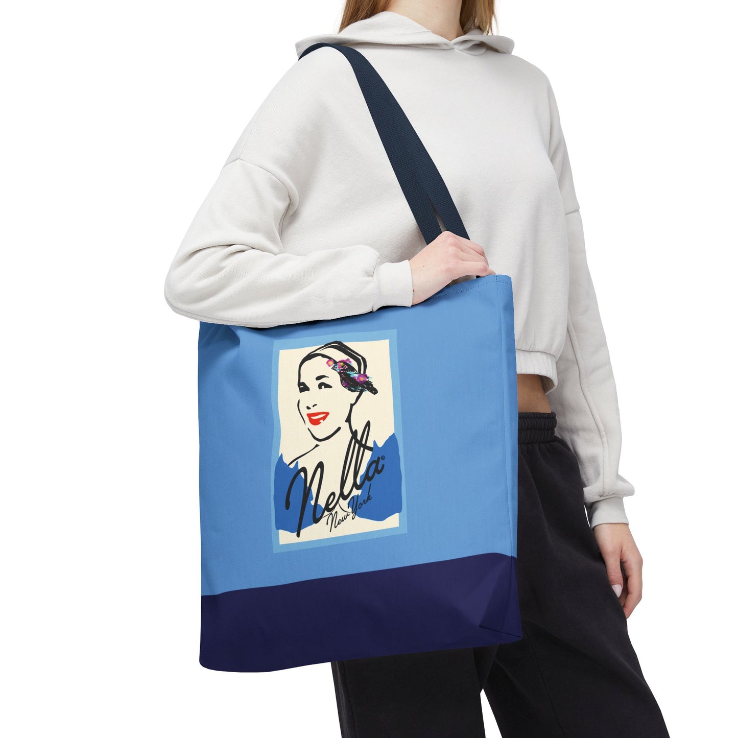 NELLA POSTCARD Retro Tote Bag - Blues
