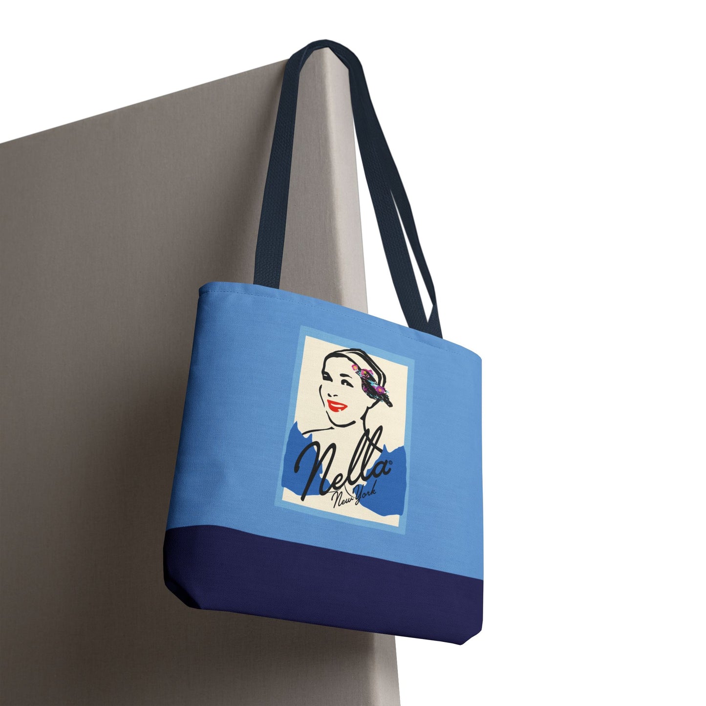 NELLA POSTCARD Retro Tote Bag - Blues