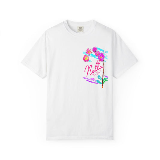Nella Floral Unisex T-Shirt, Casual Wear, Gift for Her, Spring Apparel, Art Tee, Summer Style, Birthday Present