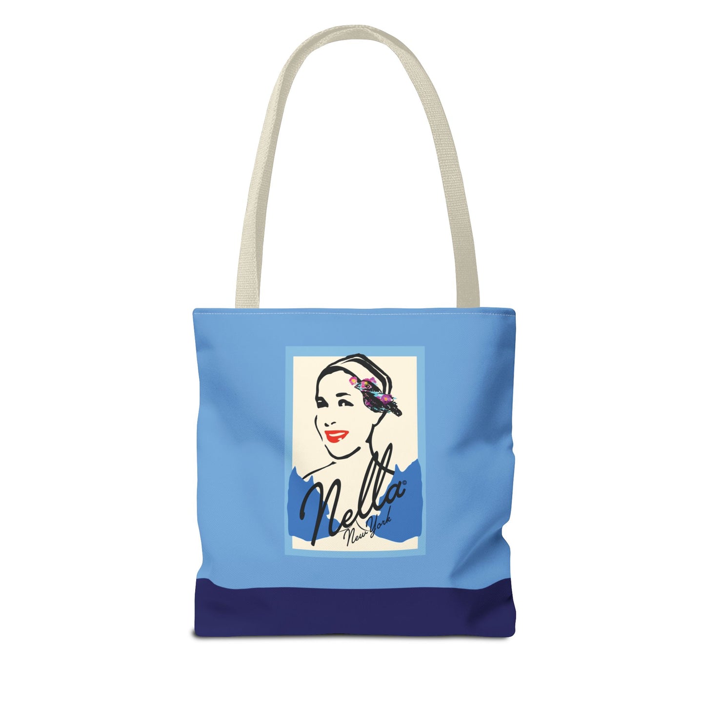NELLA POSTCARD Retro Tote Bag - Blues