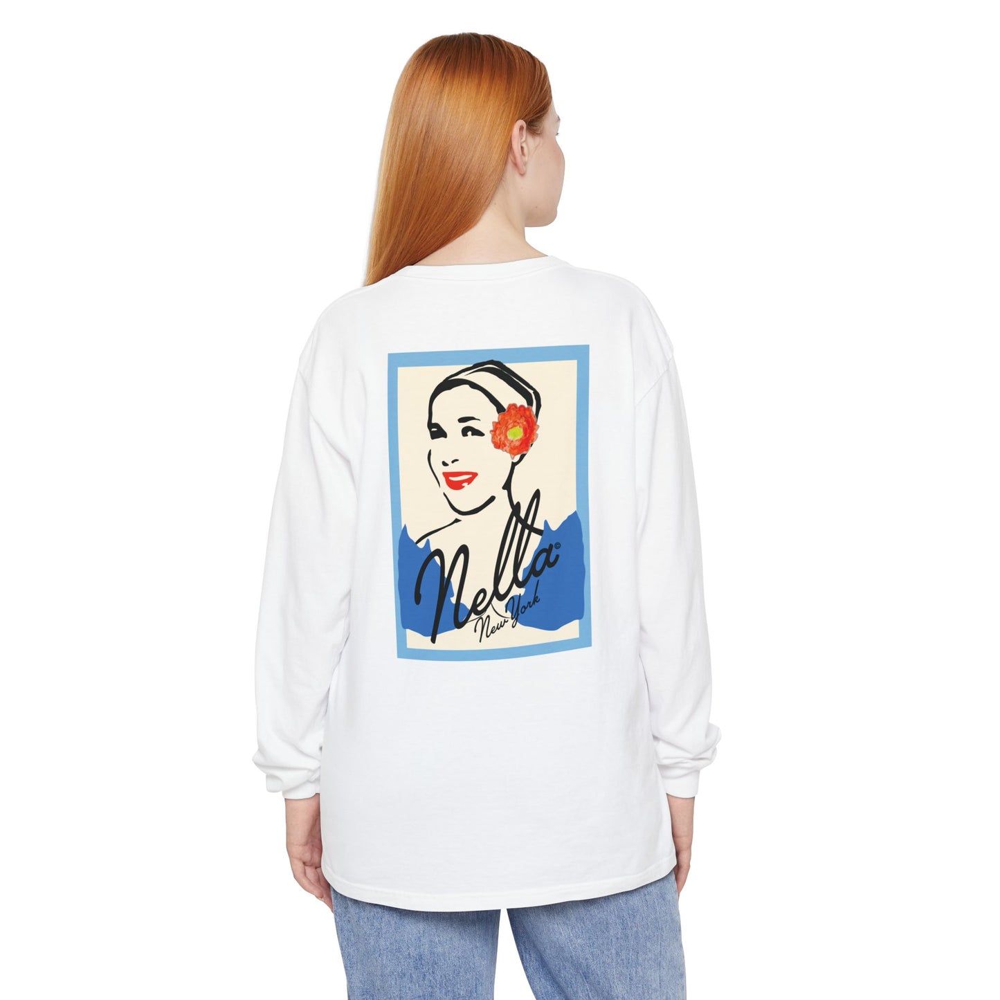 SWEETEST NELLA  Unisex Garment-dyed Long Sleeve T-Shirt