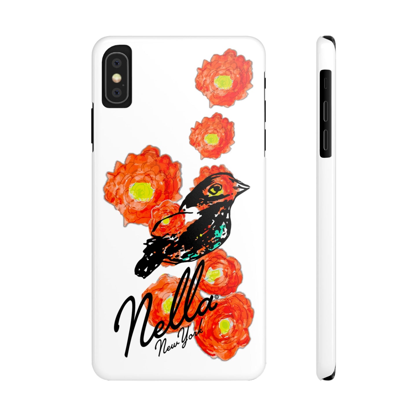 Slim Phone Cases with Floral Bird Design | Cute Phone Cover, Nature Lover Gift, Trendy Accessory for Women, Stylish Mobile Case, Nella [...]