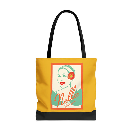 NELLA POSTCARD Retro Tote Bag - Goldenrod