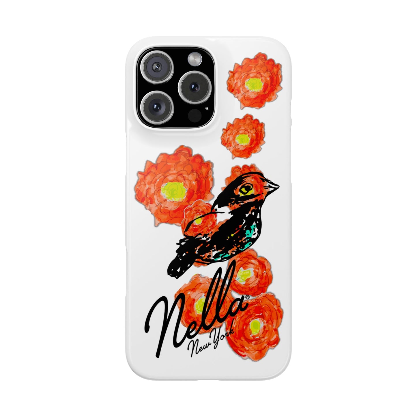 Slim Phone Cases with Floral Bird Design | Cute Phone Cover, Nature Lover Gift, Trendy Accessory for Women, Stylish Mobile Case, Nella [...]