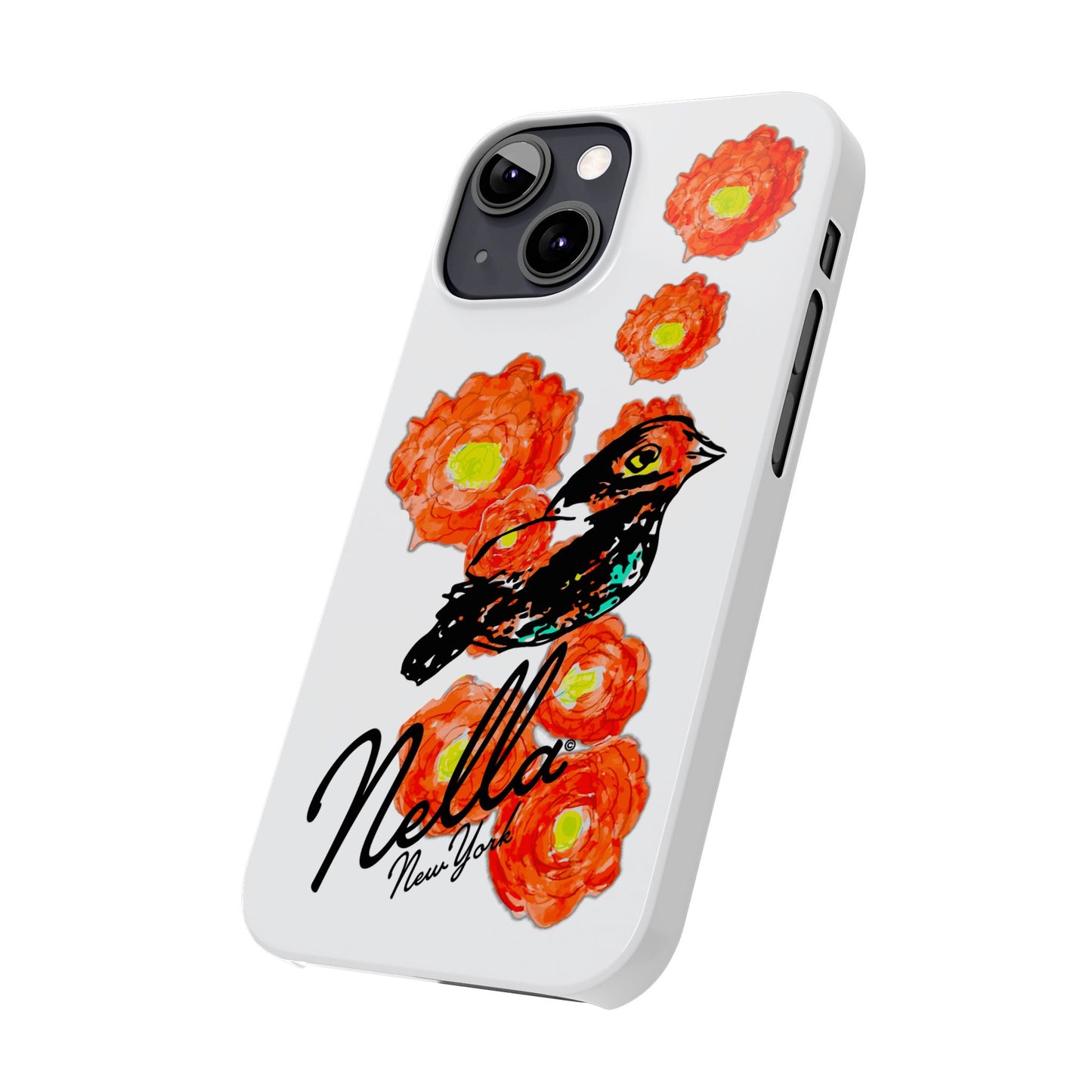 Slim Phone Cases with Floral Bird Design | Cute Phone Cover, Nature Lover Gift, Trendy Accessory for Women, Stylish Mobile Case, Nella [...]