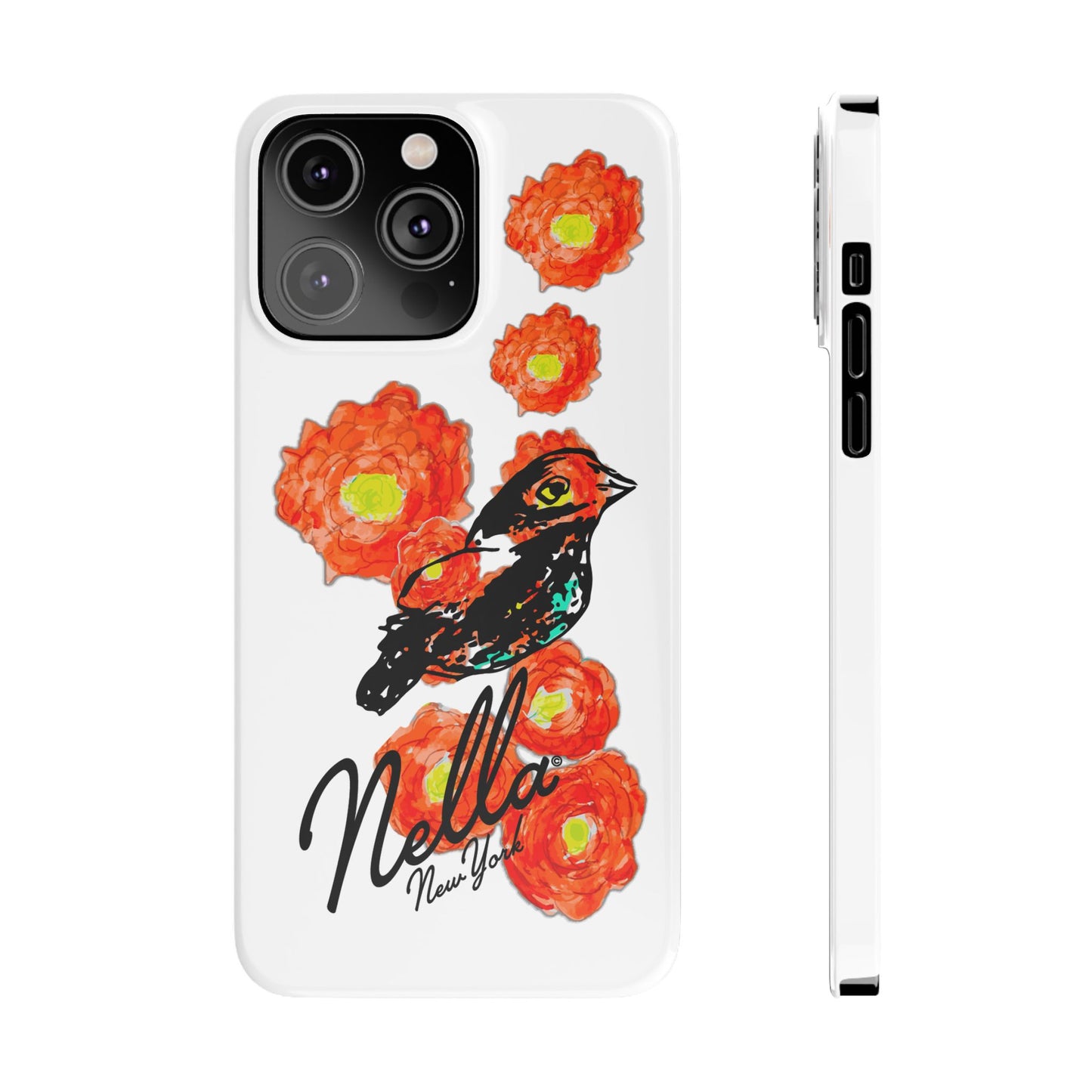 Slim Phone Cases with Floral Bird Design | Cute Phone Cover, Nature Lover Gift, Trendy Accessory for Women, Stylish Mobile Case, Nella [...]