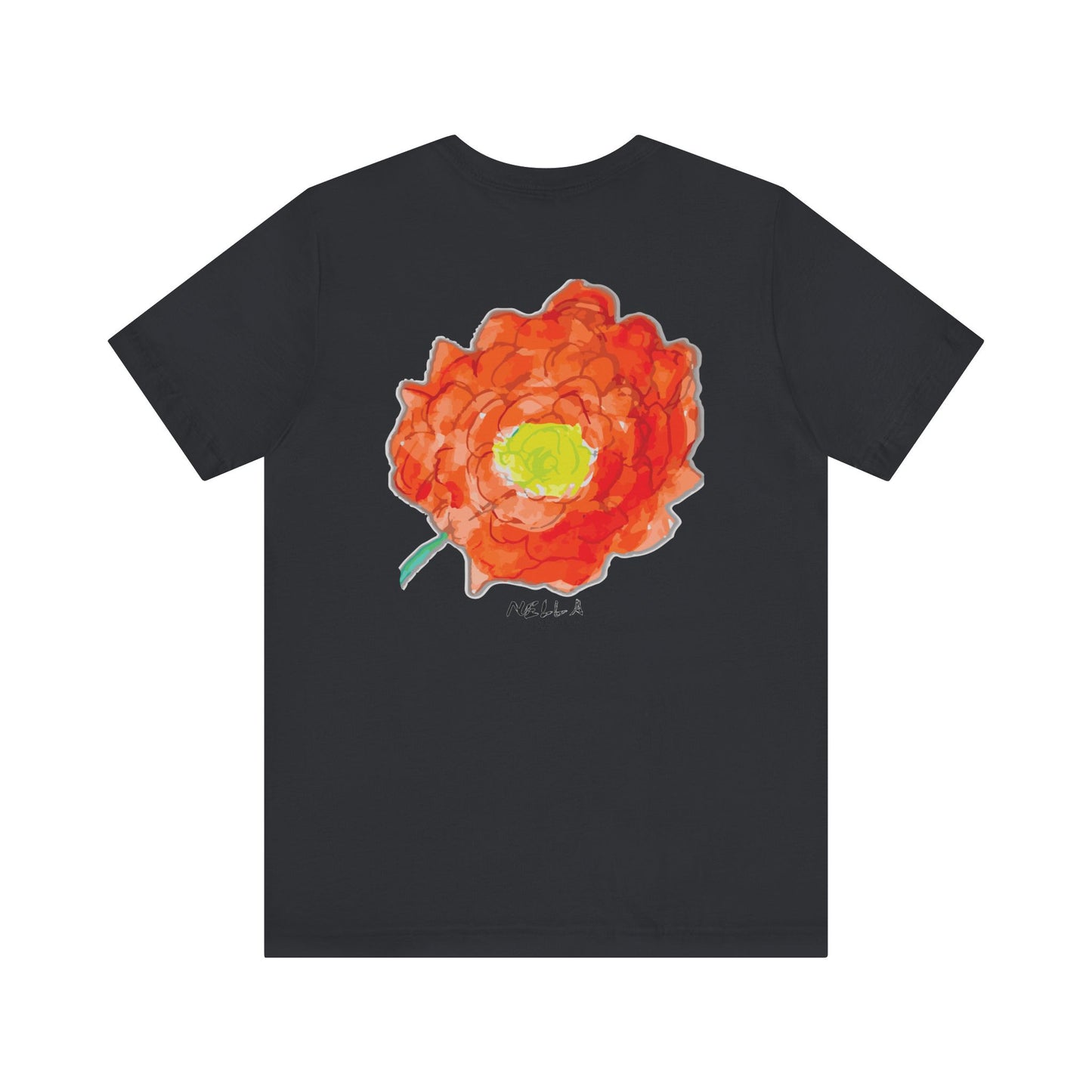 POPPY Unisex Jersey Short Sleeve Tee - Hart Flower print