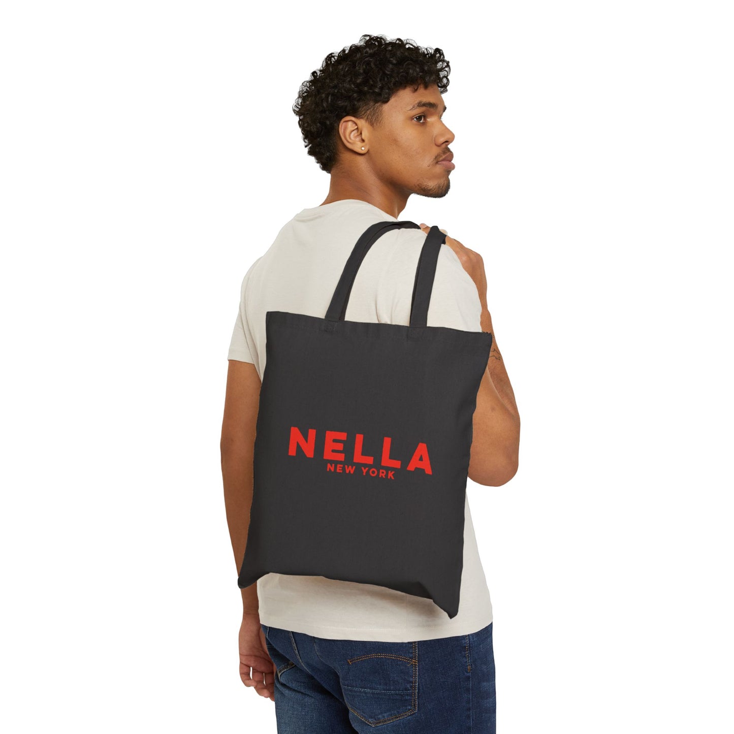 Floral Cotton Canvas Tote Bag - Stylish & Eco-Friendly Shopping Bag