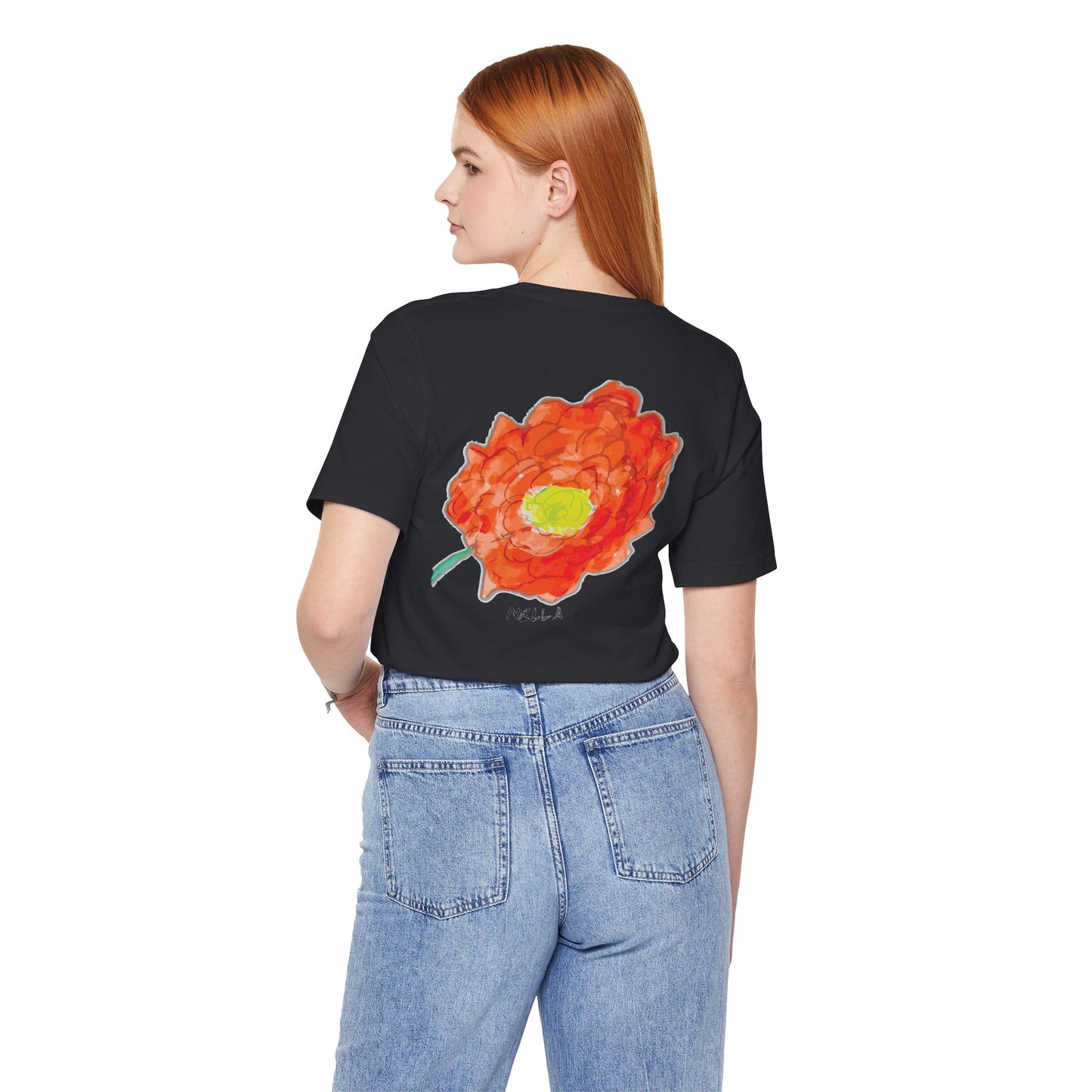 POPPY Unisex Jersey Short Sleeve Tee - Hart Flower print