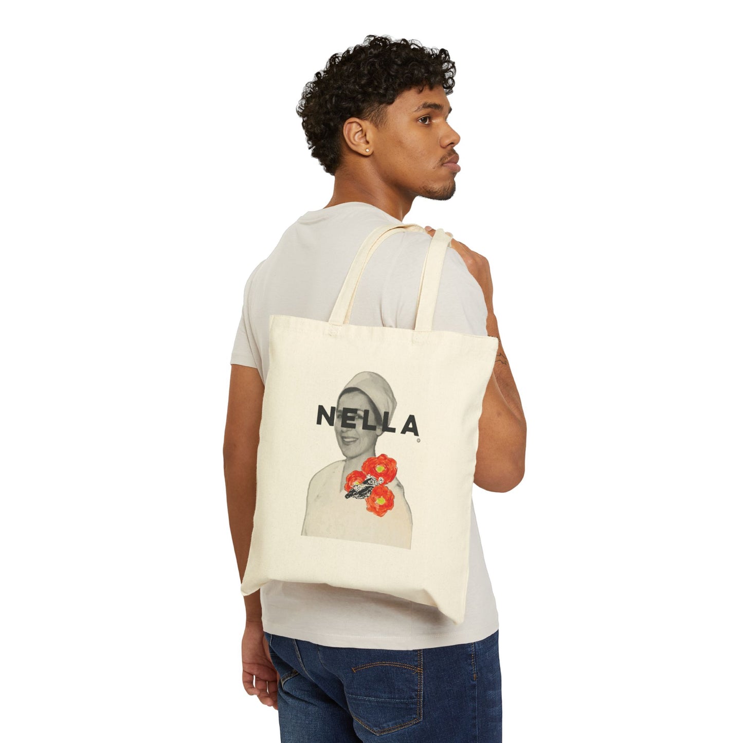 SURREALIST NELLA Cotton Canvas Tote Bag