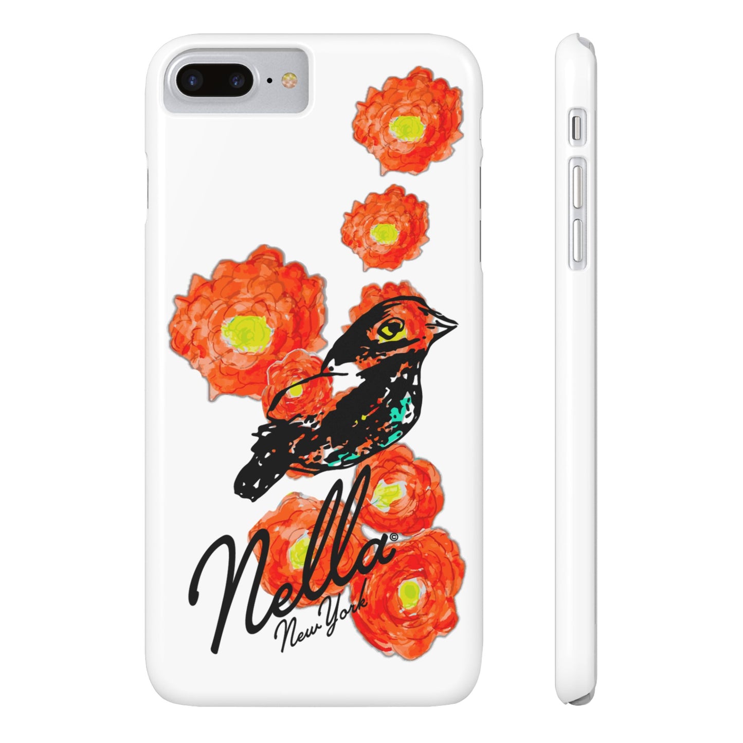 Slim Phone Cases with Floral Bird Design | Cute Phone Cover, Nature Lover Gift, Trendy Accessory for Women, Stylish Mobile Case, Nella [...]