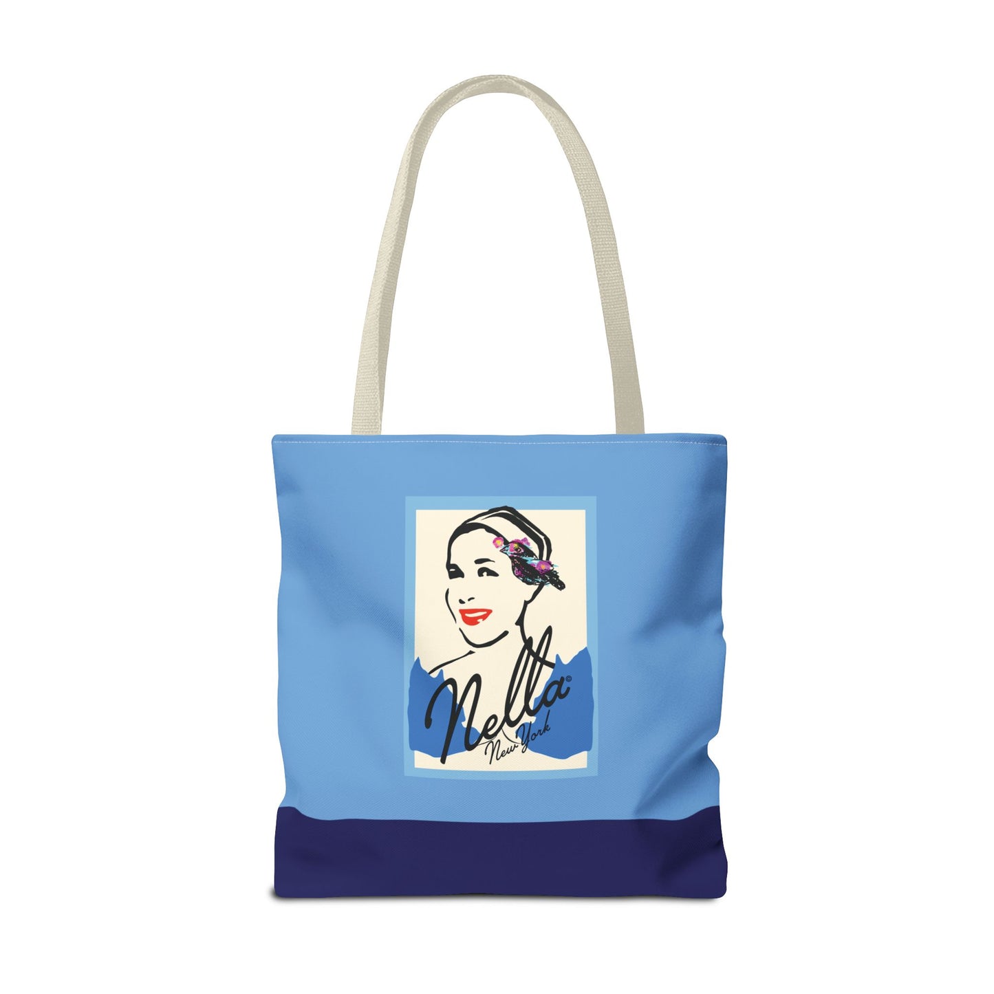 NELLA POSTCARD Retro Tote Bag - Blues