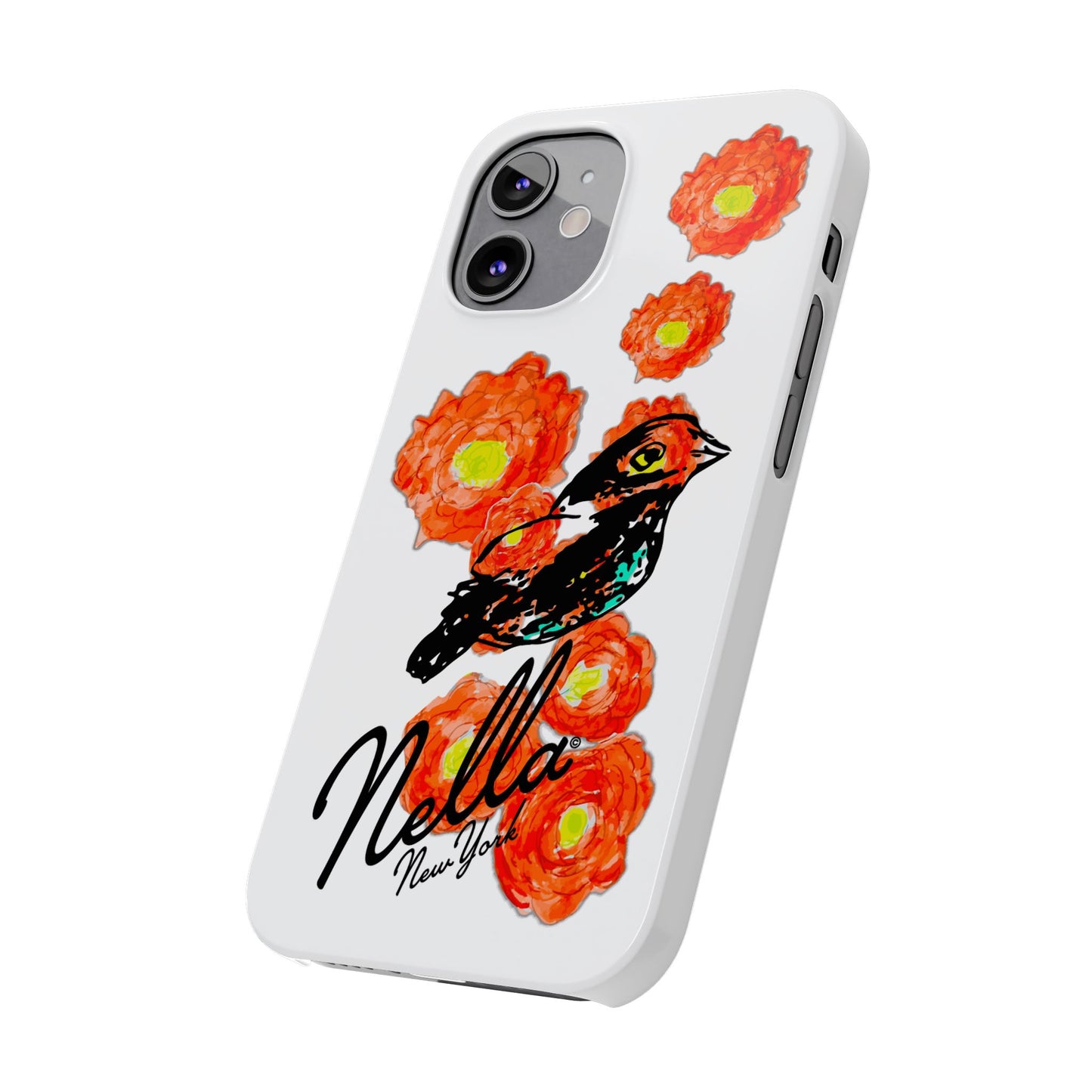 Slim Phone Cases with Floral Bird Design | Cute Phone Cover, Nature Lover Gift, Trendy Accessory for Women, Stylish Mobile Case, Nella [...]