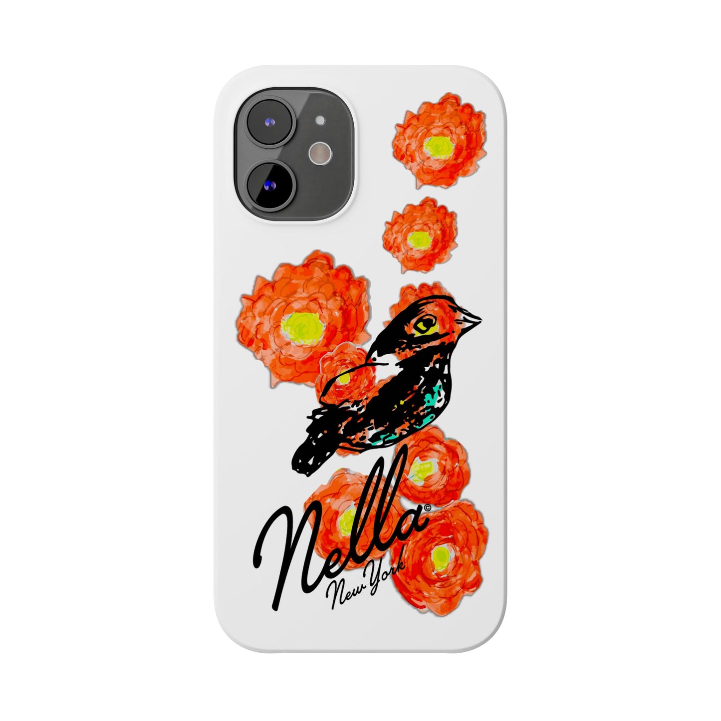 Slim Phone Cases with Floral Bird Design | Cute Phone Cover, Nature Lover Gift, Trendy Accessory for Women, Stylish Mobile Case, Nella [...]