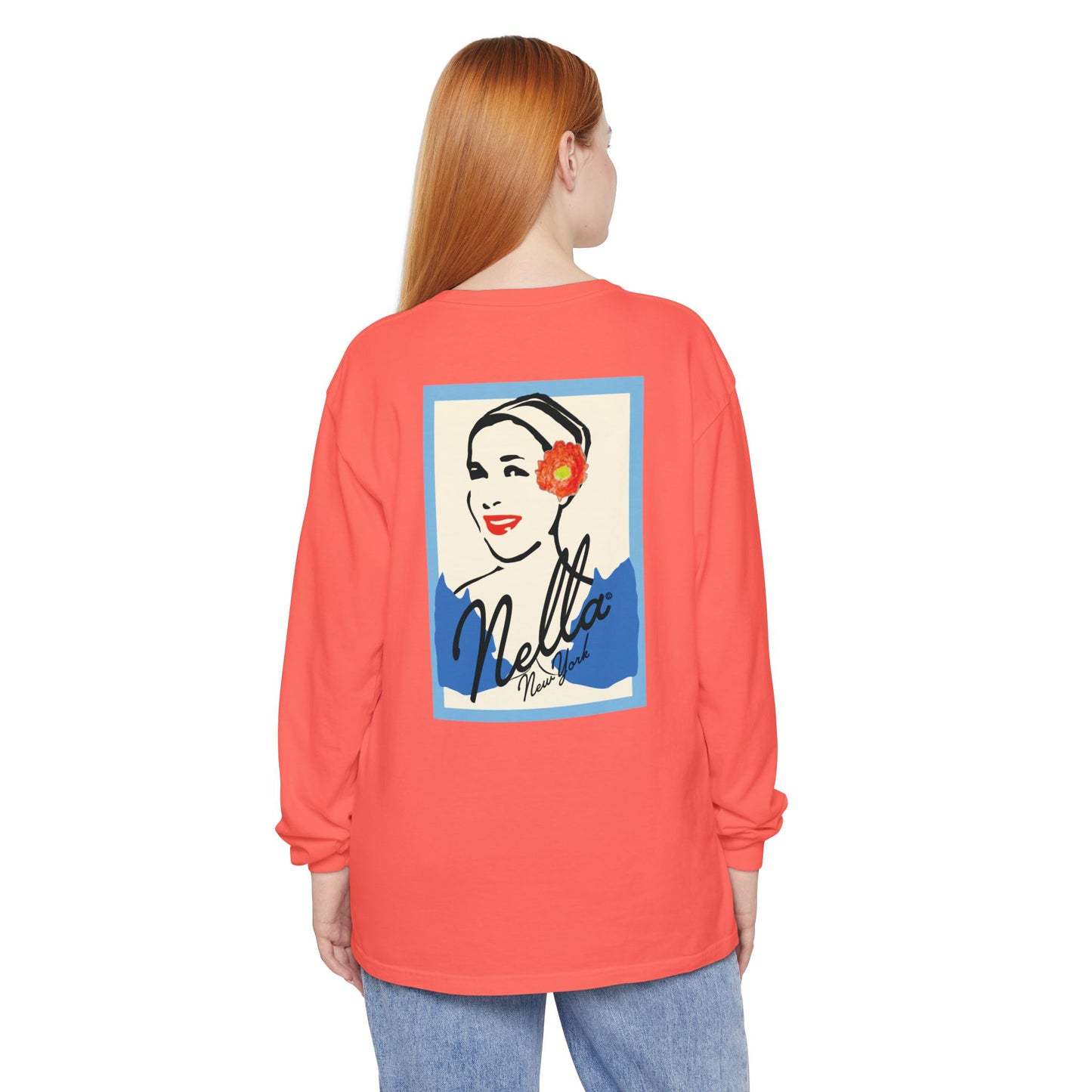 SWEETEST NELLA  Unisex Garment-dyed Long Sleeve T-Shirt