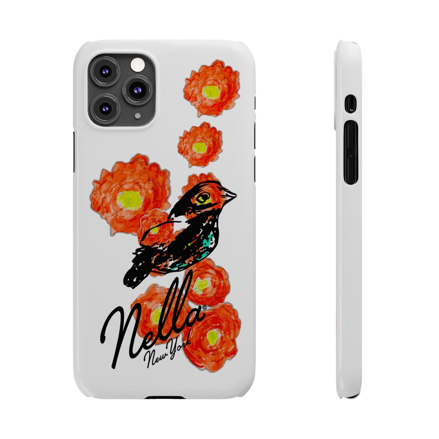 Slim Phone Cases with Floral Bird Design | Cute Phone Cover, Nature Lover Gift, Trendy Accessory for Women, Stylish Mobile Case, Nella [...]