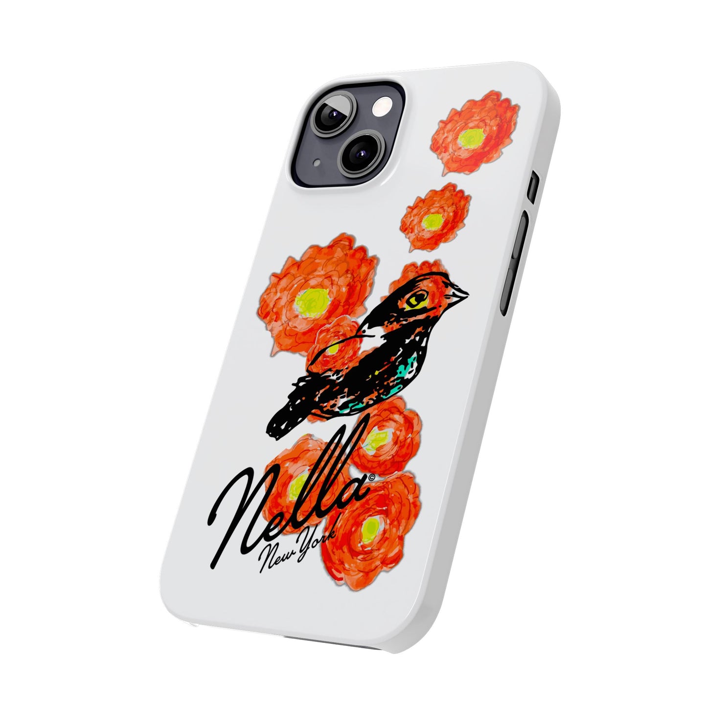 Slim Phone Cases with Floral Bird Design | Cute Phone Cover, Nature Lover Gift, Trendy Accessory for Women, Stylish Mobile Case, Nella [...]