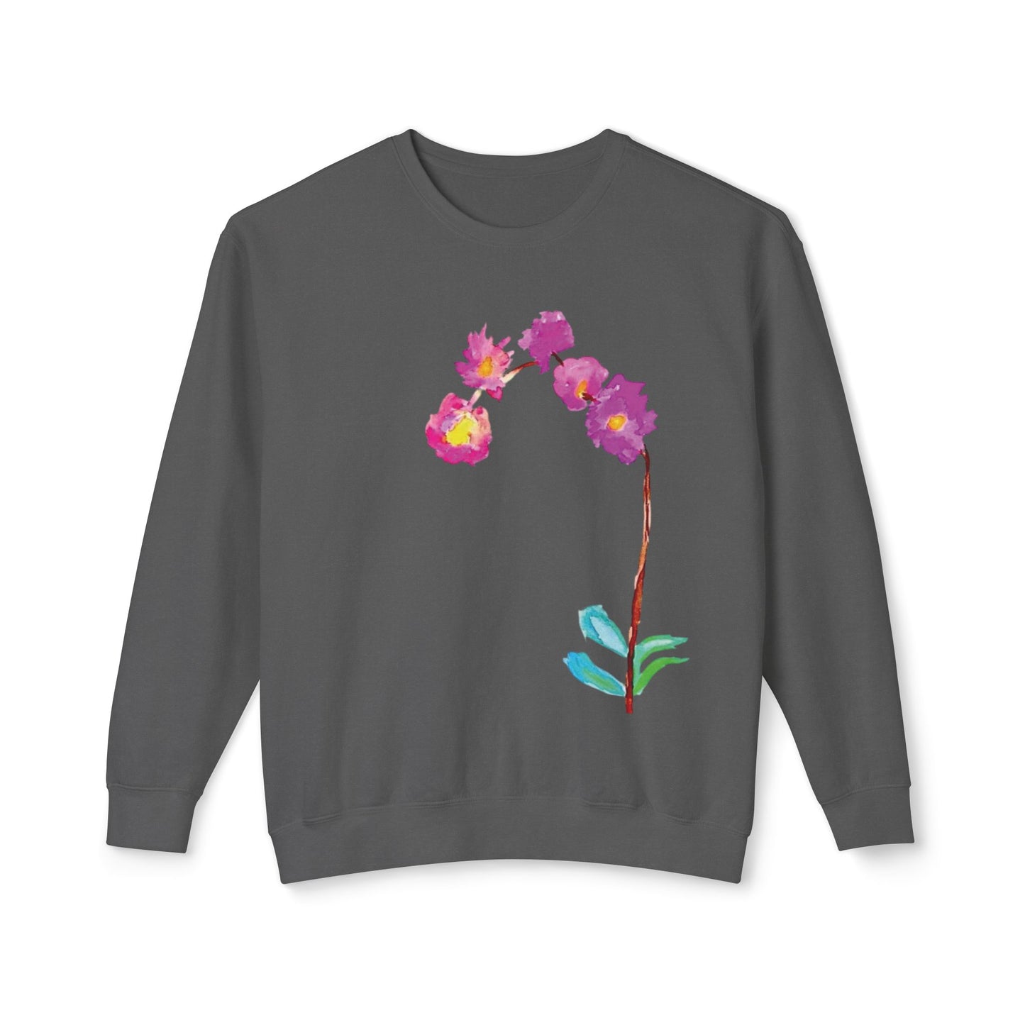 NELLA's ORCHID Art Crewneck Sweatshirt - Bold Statement for Indie Sleaze Style