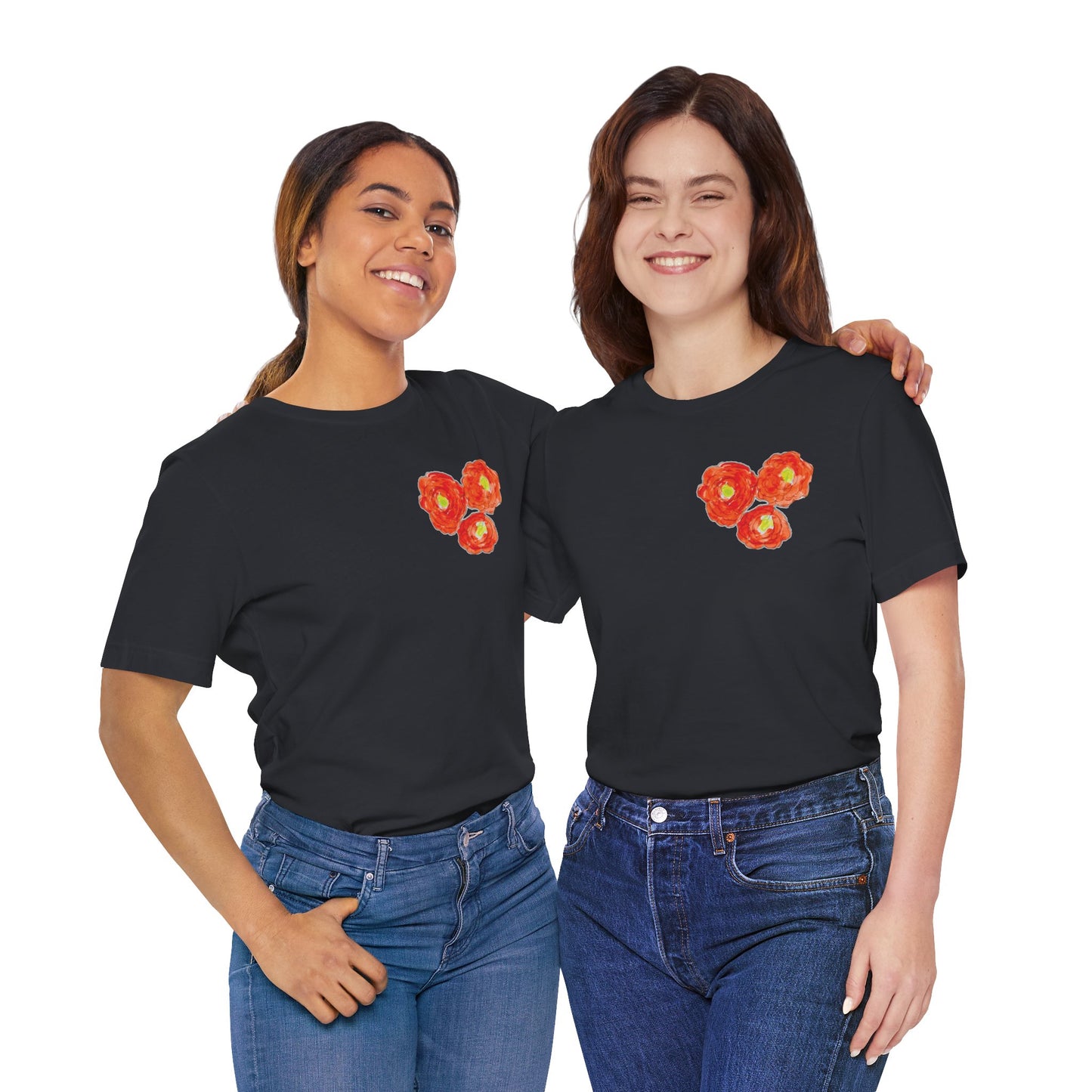 POPPY Unisex Jersey Short Sleeve Tee - Hart Flower print