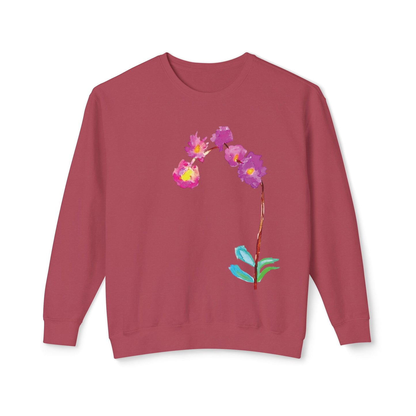 NELLA's ORCHID Art Crewneck Sweatshirt - Bold Statement for Indie Sleaze Style