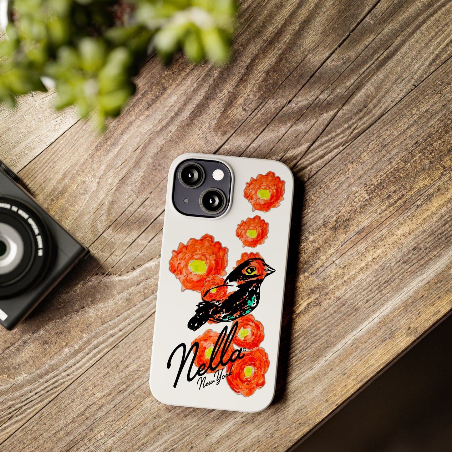 Slim Phone Cases with Floral Bird Design | Cute Phone Cover, Nature Lover Gift, Trendy Accessory for Women, Stylish Mobile Case, Nella [...]