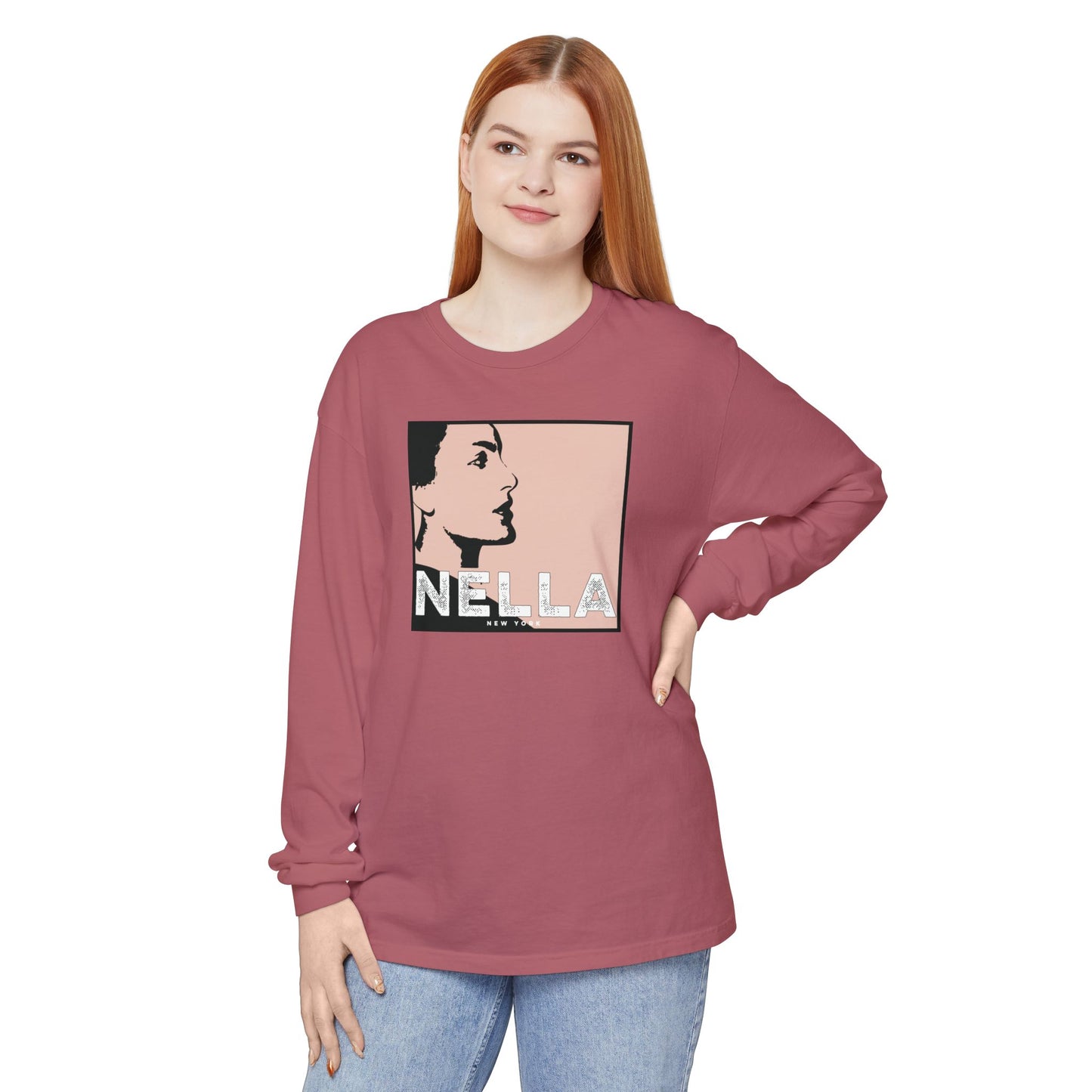 SWEET NELLA  Unisex Garment-dyed Long Sleeve T-Shirt